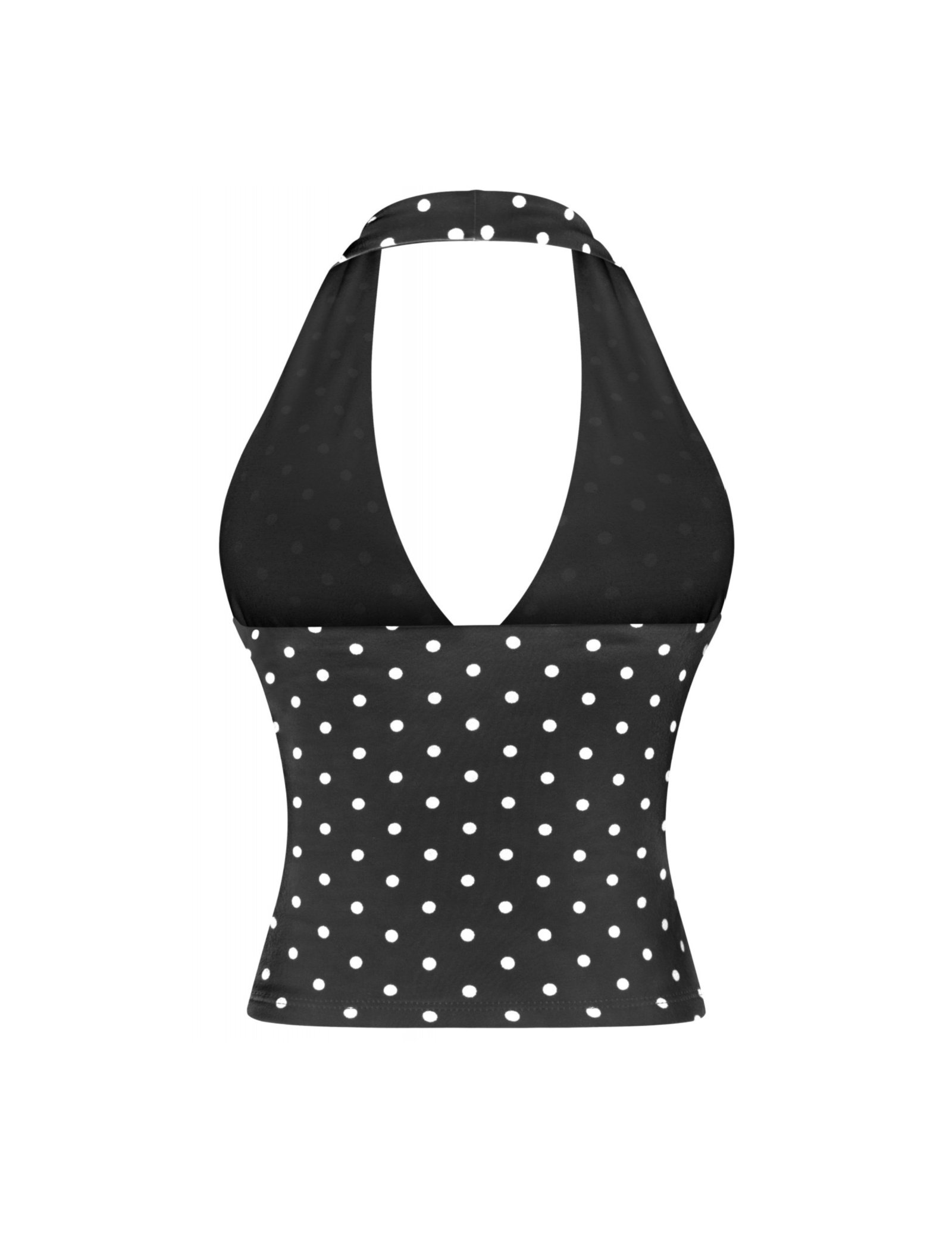 Nicole Halter Top (Black Polka Dot)