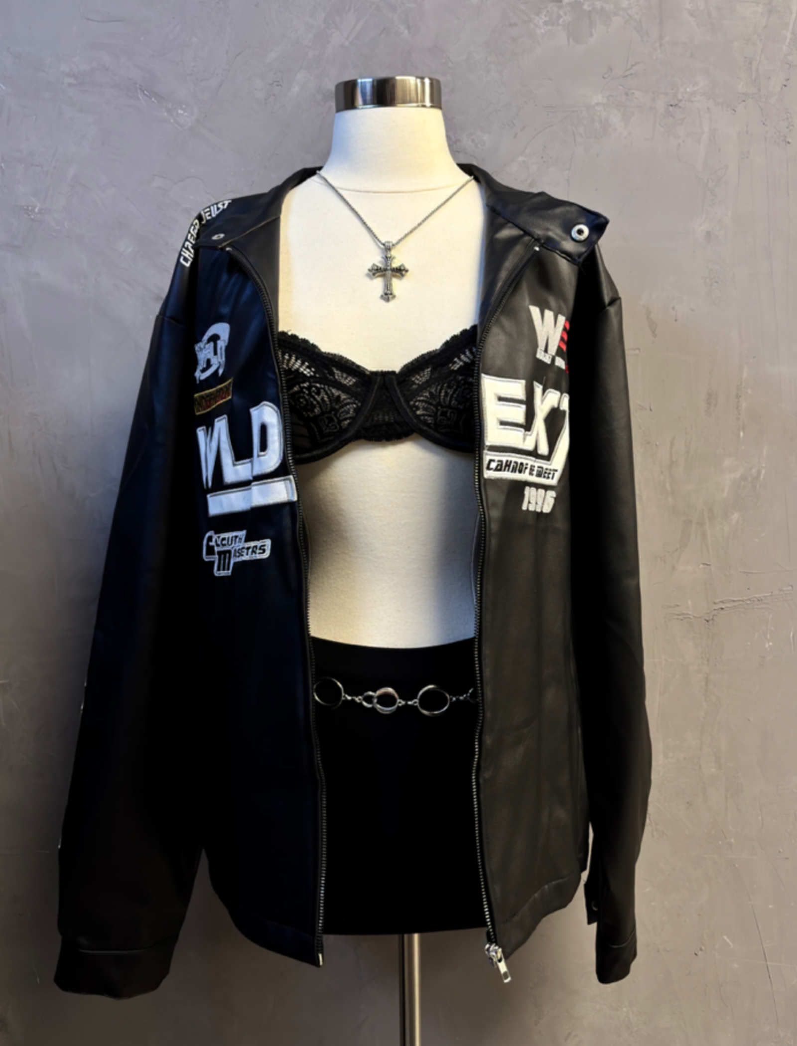 1996 Racer Leather Jacket (Black)