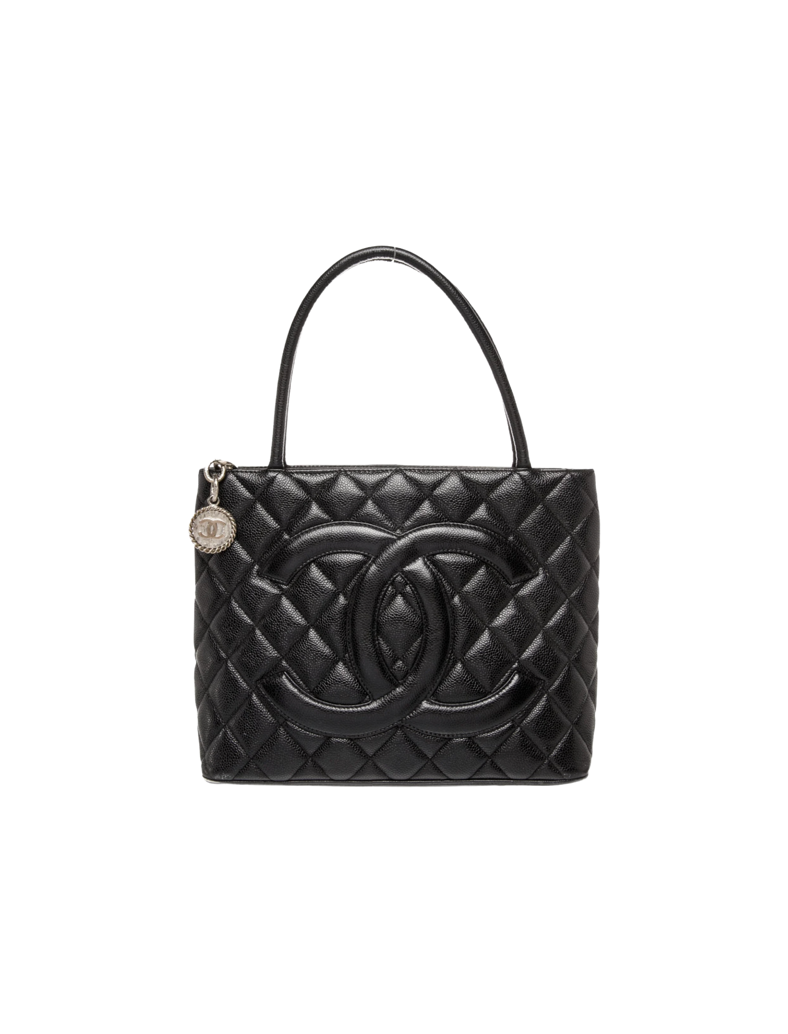 Chanel Medallion Tote Bag (Black/Silver)