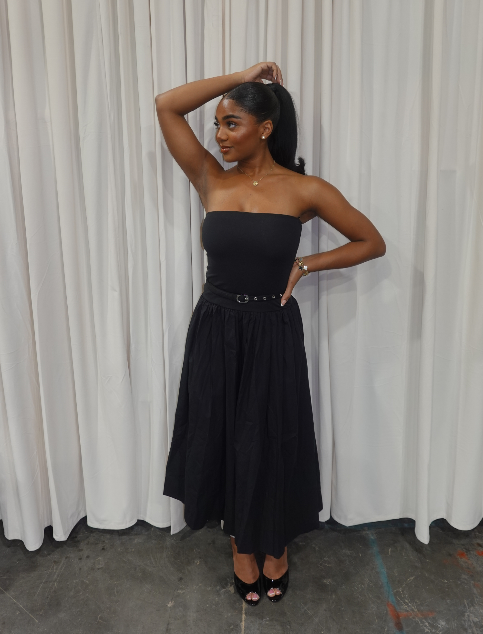 Duchess Tube Maxi Dress (Black)