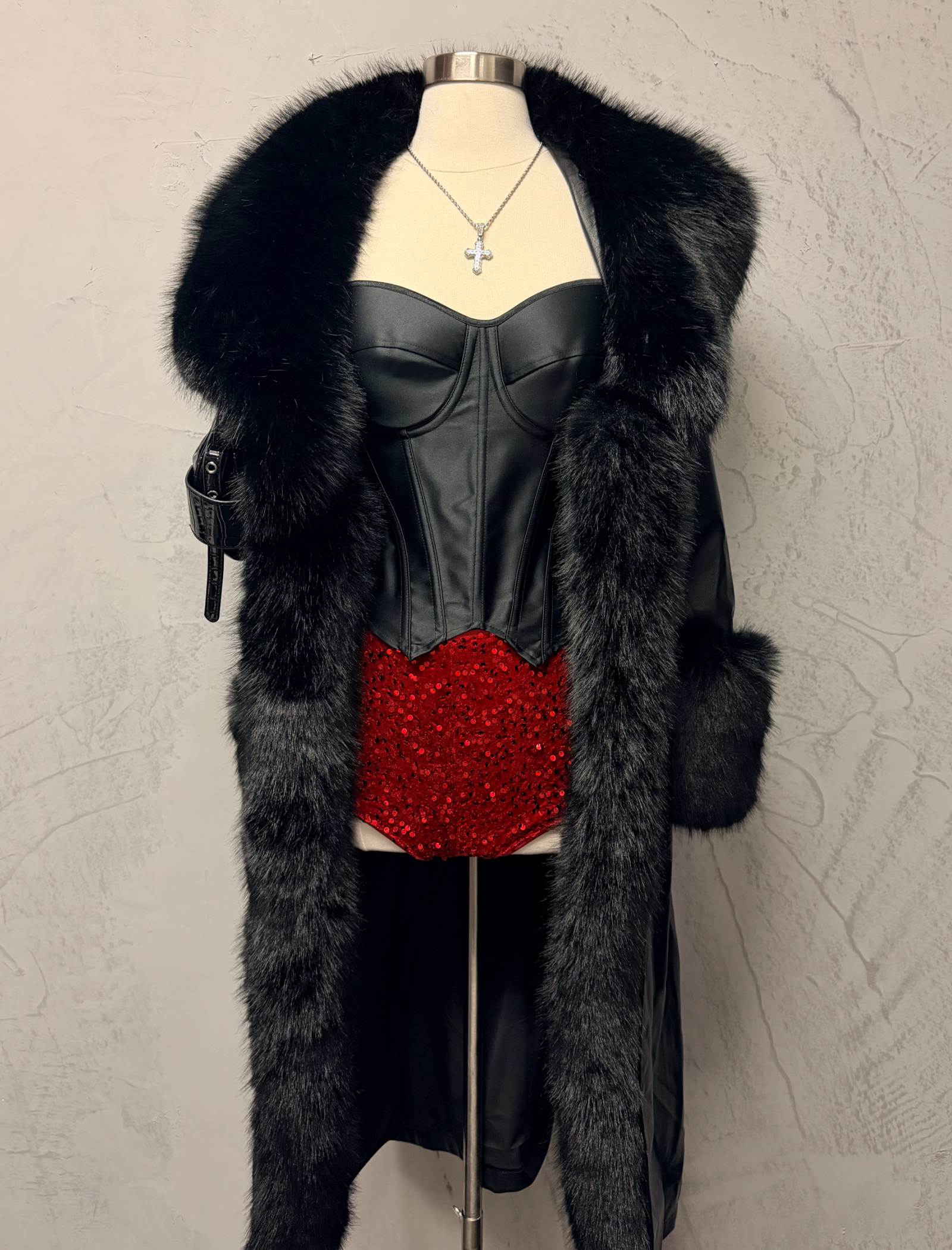 Nara Sequin Shorts (Red)