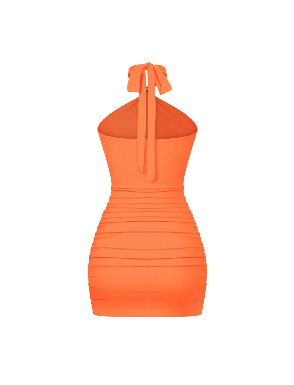 Katiana Halter Mini Dress (Orange)