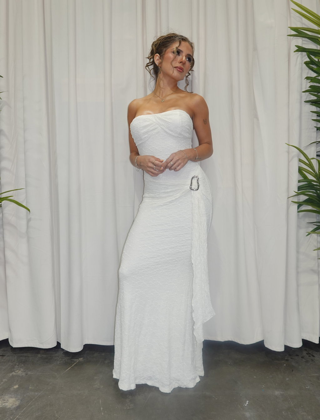 Lucia Tube Maxi Dress (Ivory White)