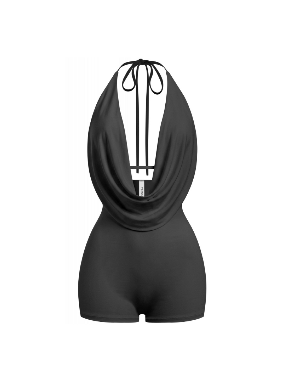 Angelica Halter Romper (Black)
