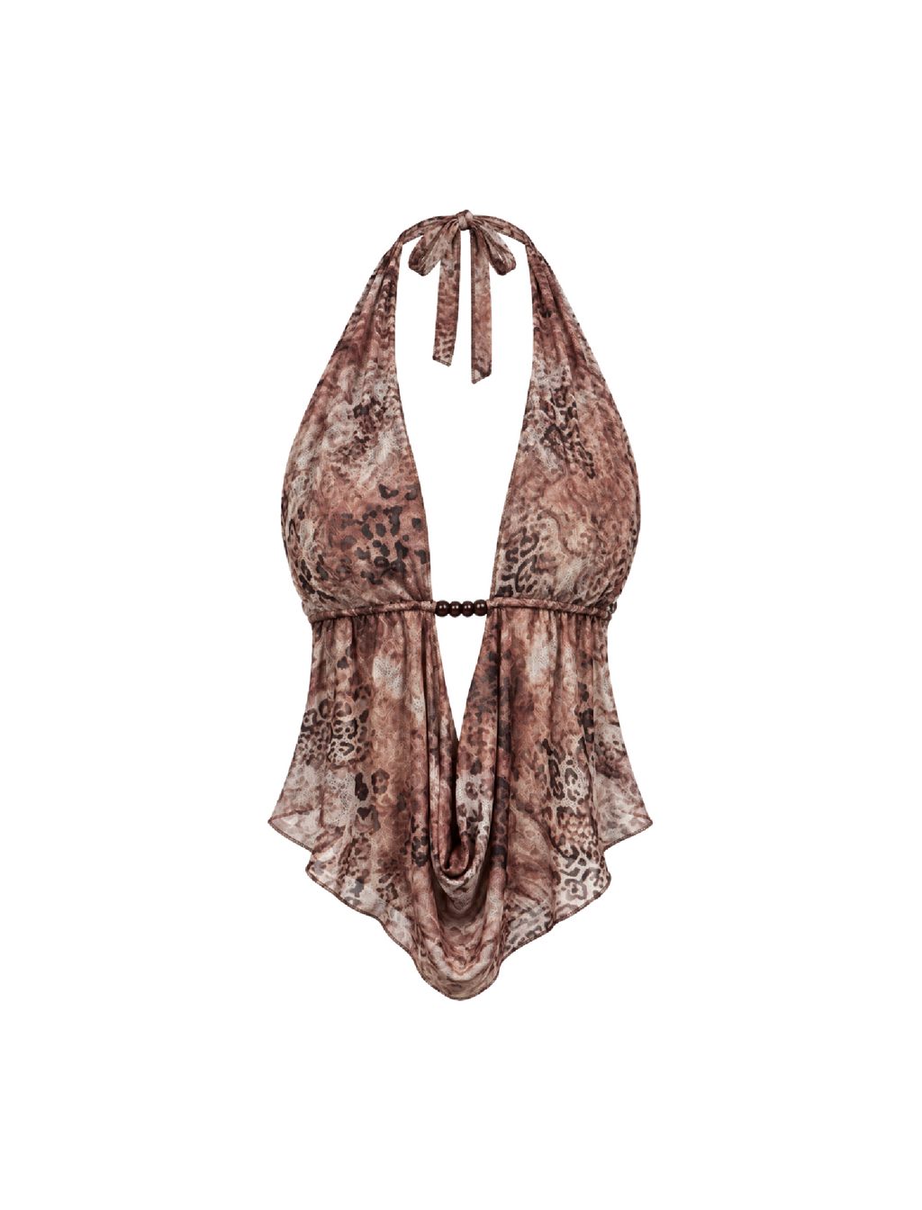 Juliana Halter Top (Brown Leopard Multi)