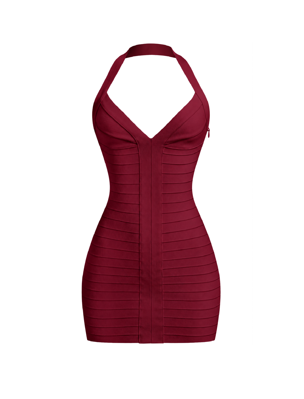 Cici Bandage Dress (Wine Red)