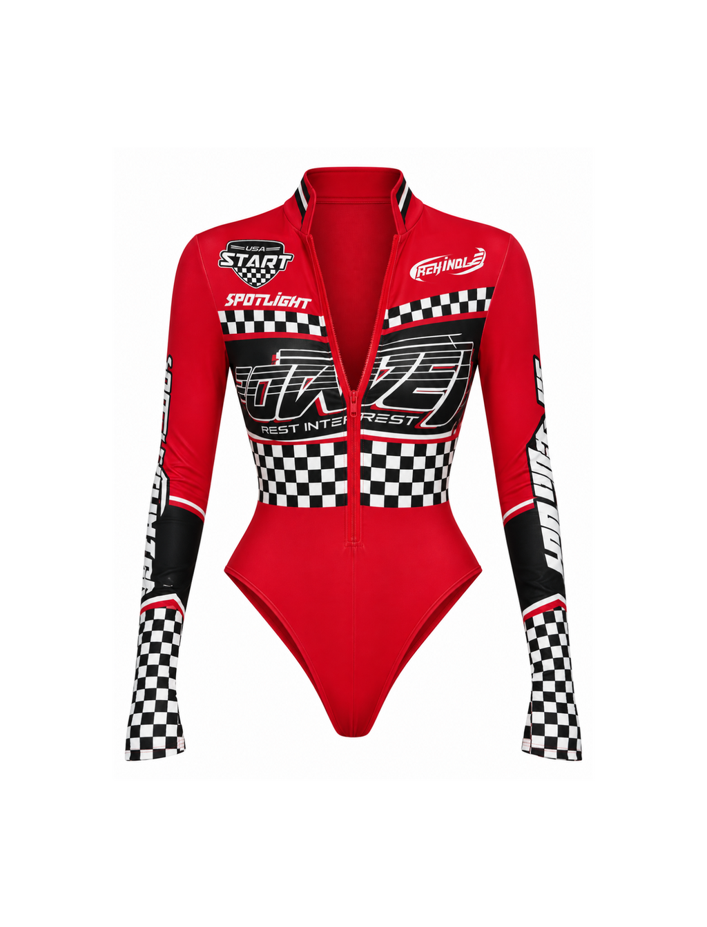 Racer Bodysuit Costume (Red Multi)
