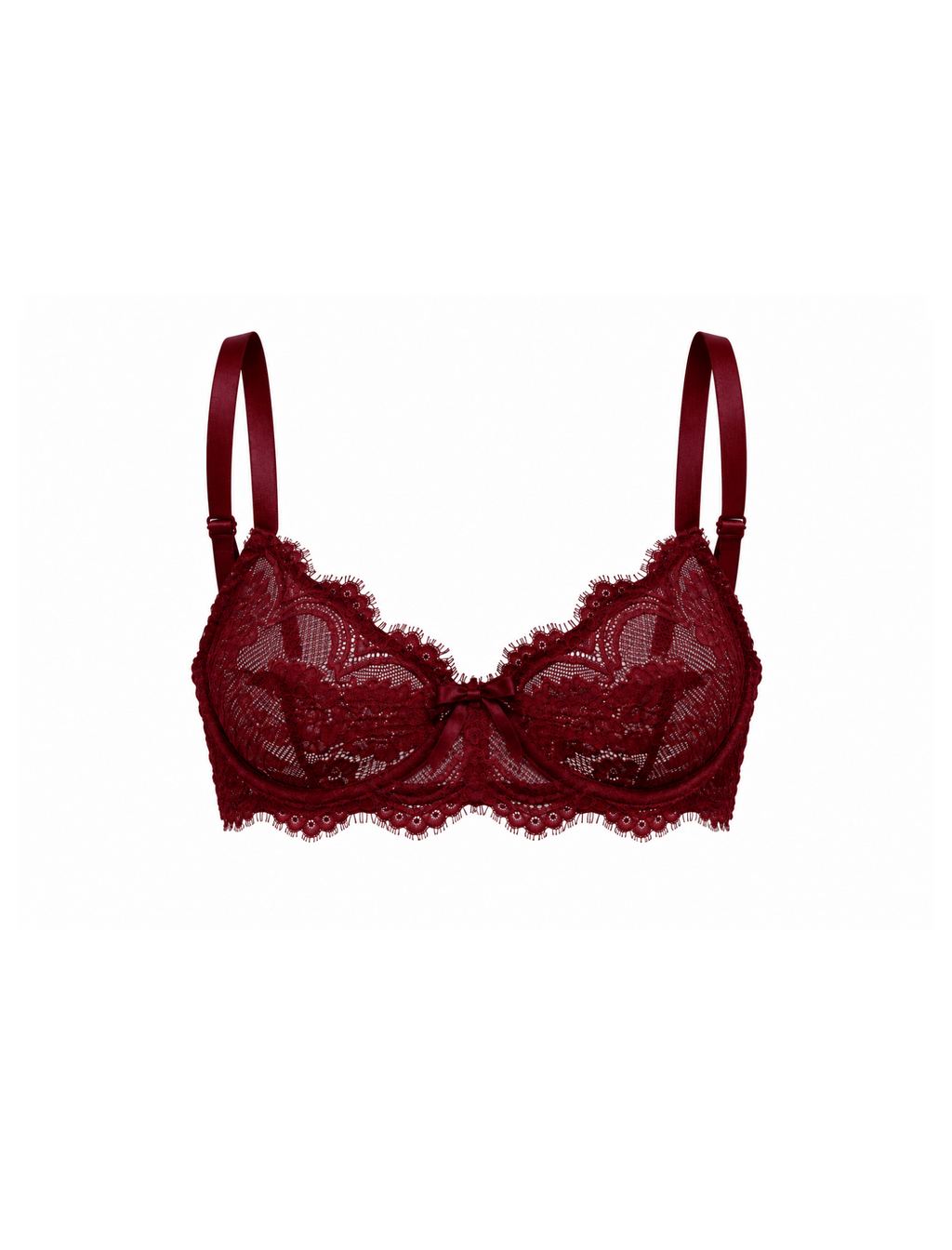 Kyrie Lace Bra (Burgundy Red)