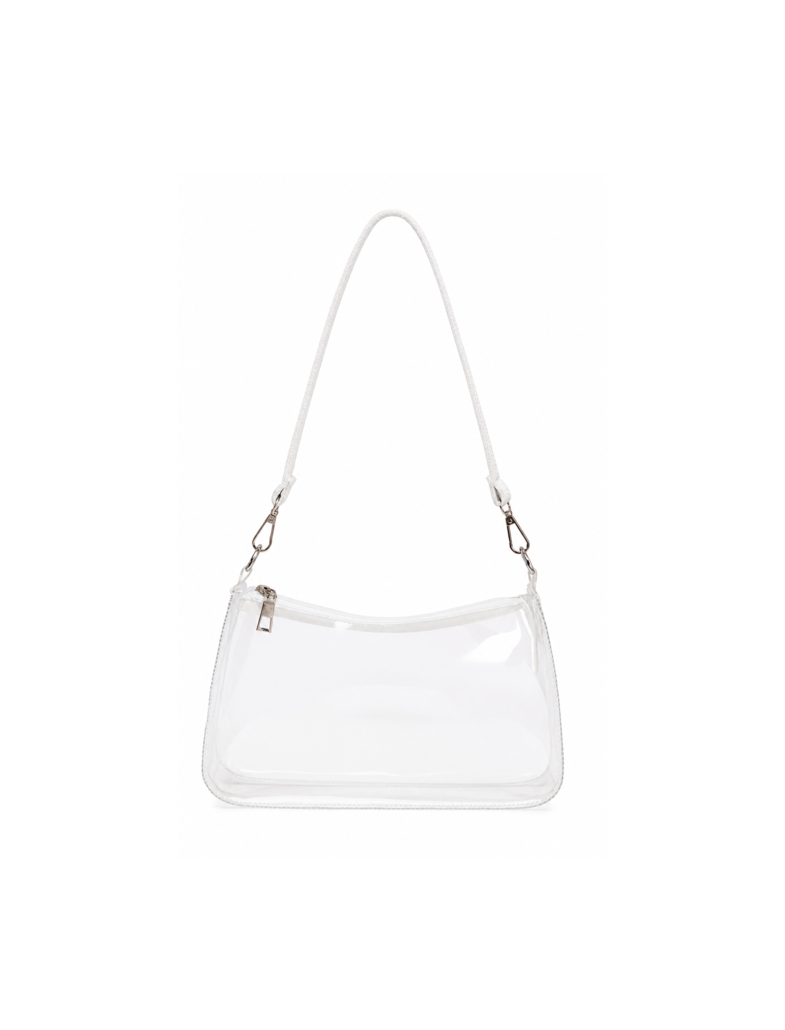 LA Clear Shoulder Bag (Clear / Silver)