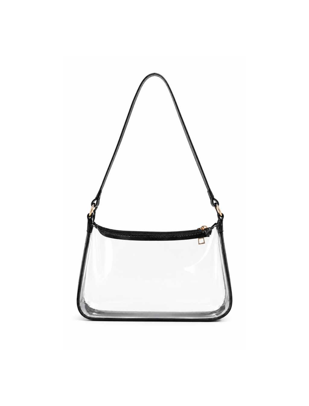 Yera Shoulder Bag (Black Croc/Clear)