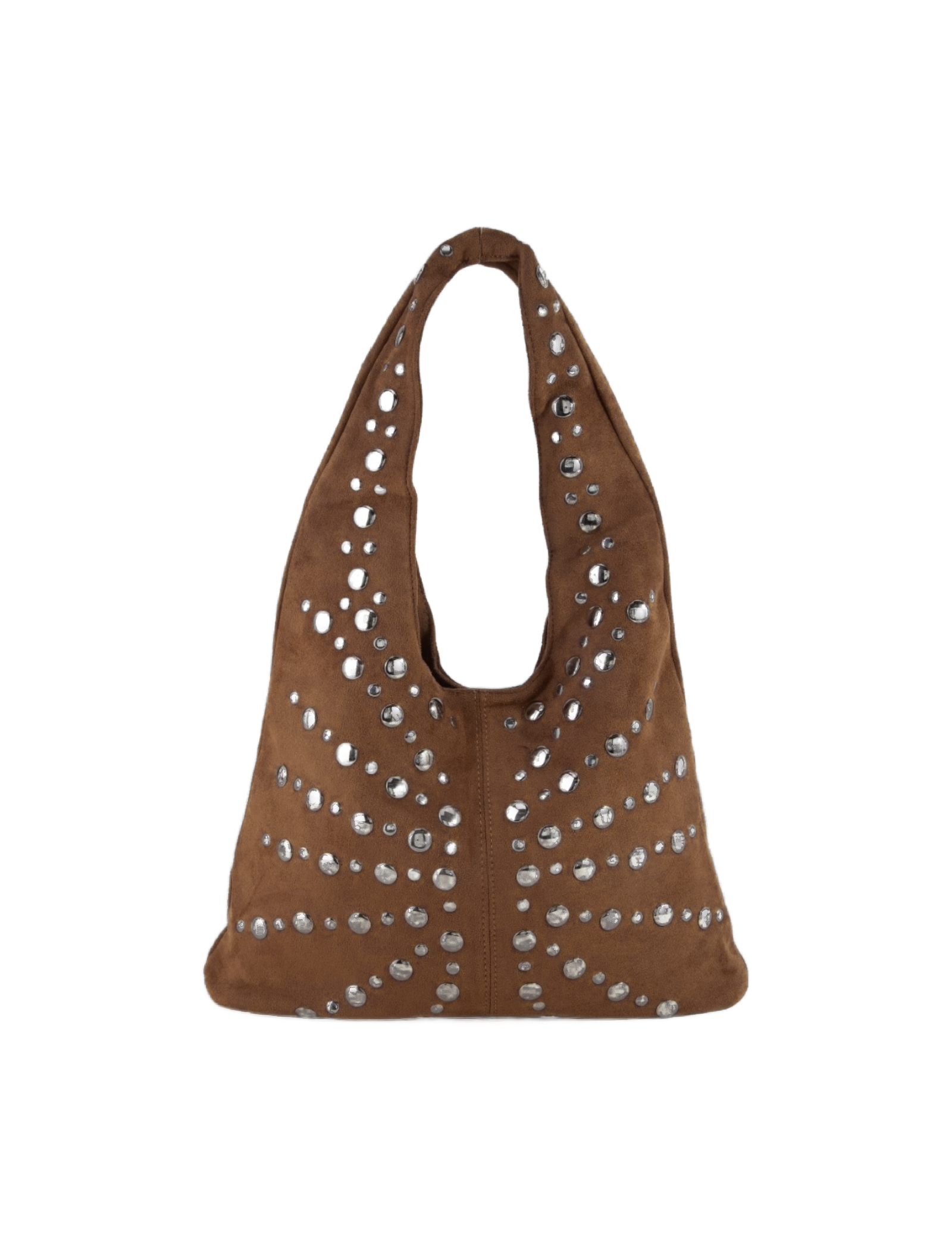 Blade Stud Shoulder Bag (Dark Brown)