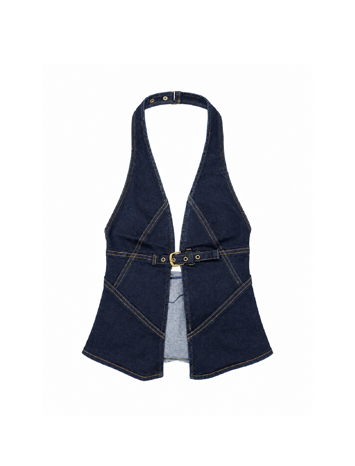 Reverie Denim Halter Top (Dark Blue Denim)