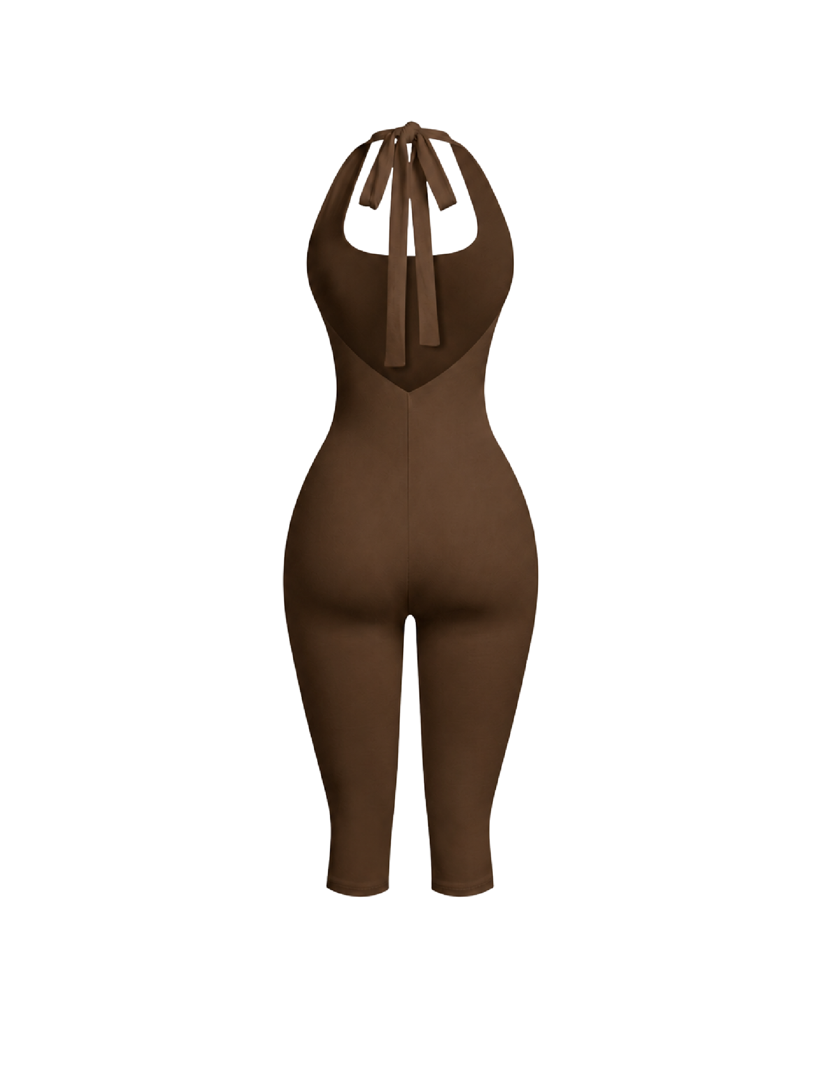 Kali Halter Jumpsuit (Brown)