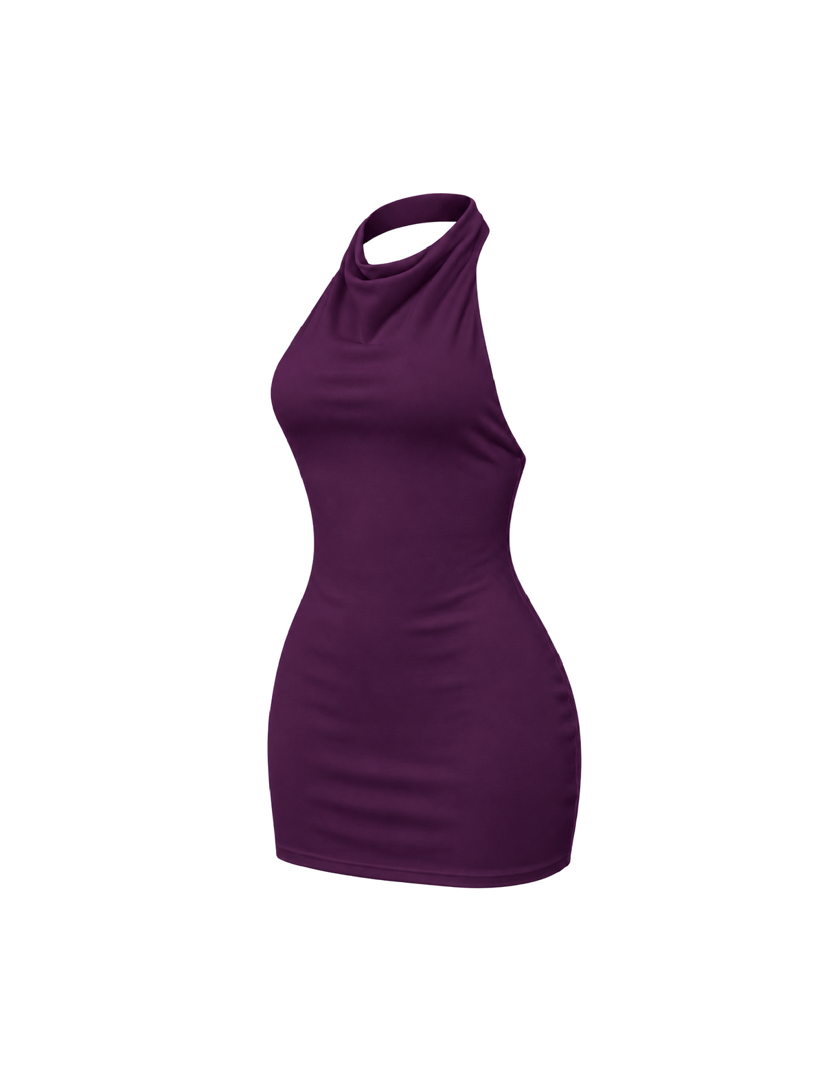 Esme Halter Mini Dress (Purple)