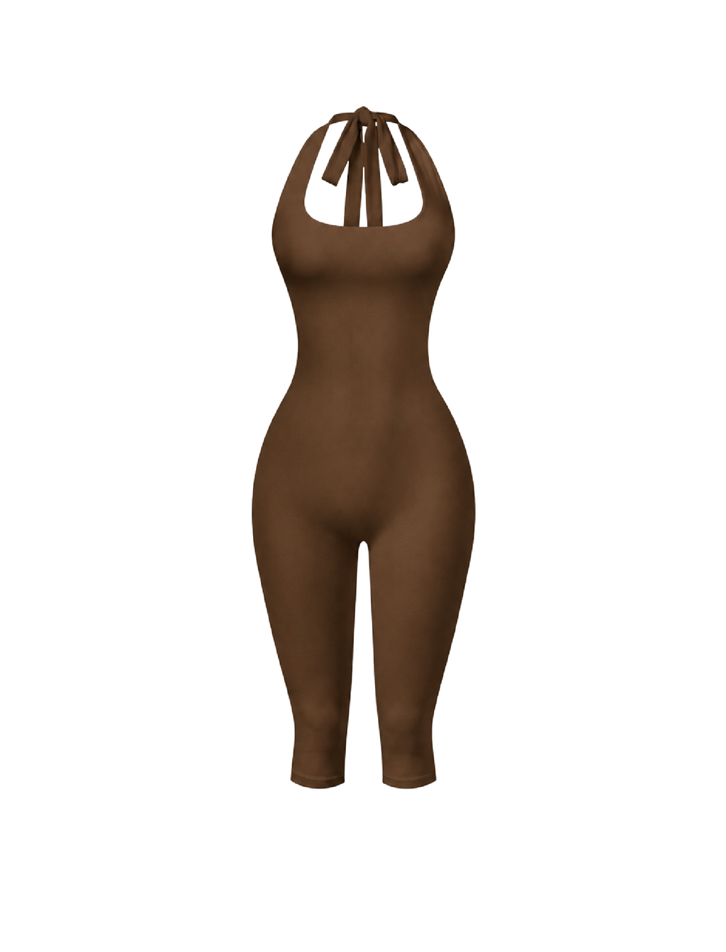 Kali Halter Jumpsuit (Brown)