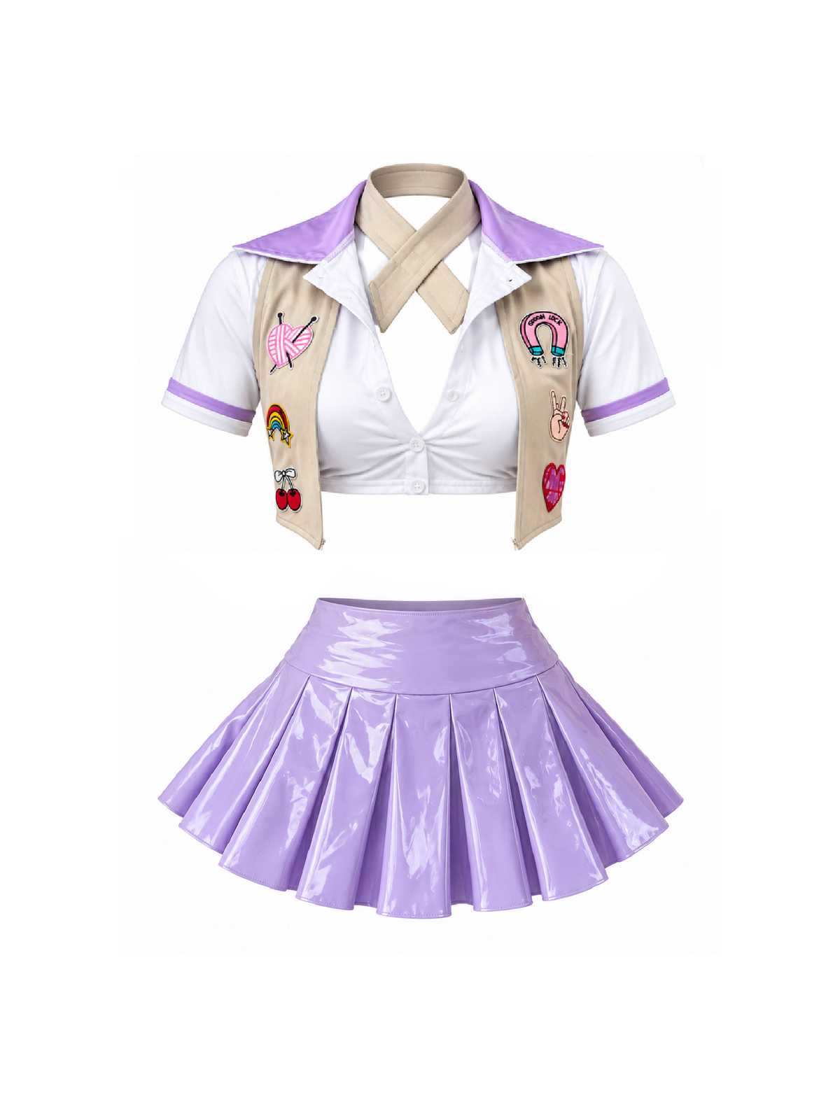 Girl Scout Costume (Purple/White)