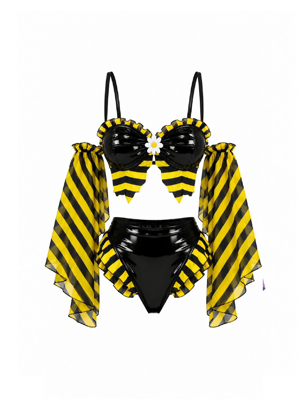 Little Miss Honey Bumblebee Costume (Black/Yellow)