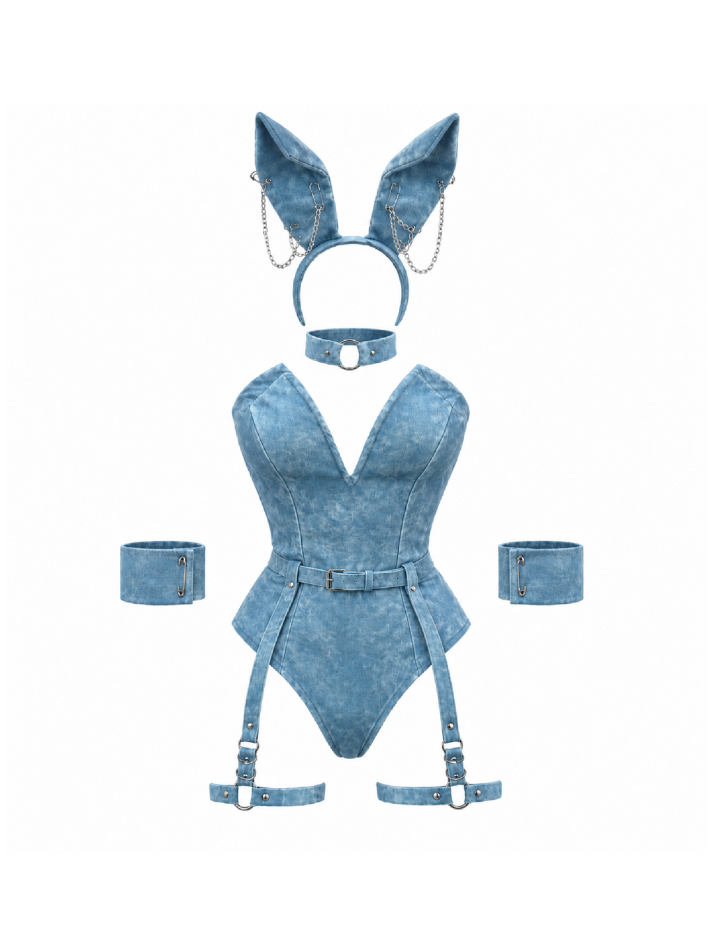 Denim Bunny Costume (Light Blue Denim)