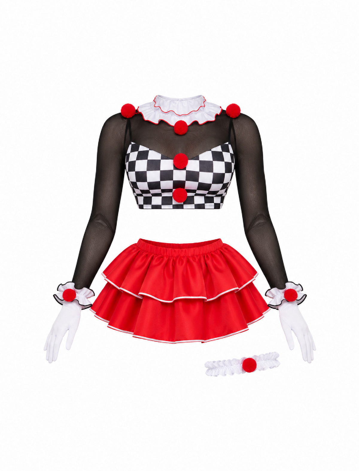 Clown Cutie Costume (Red Multi)