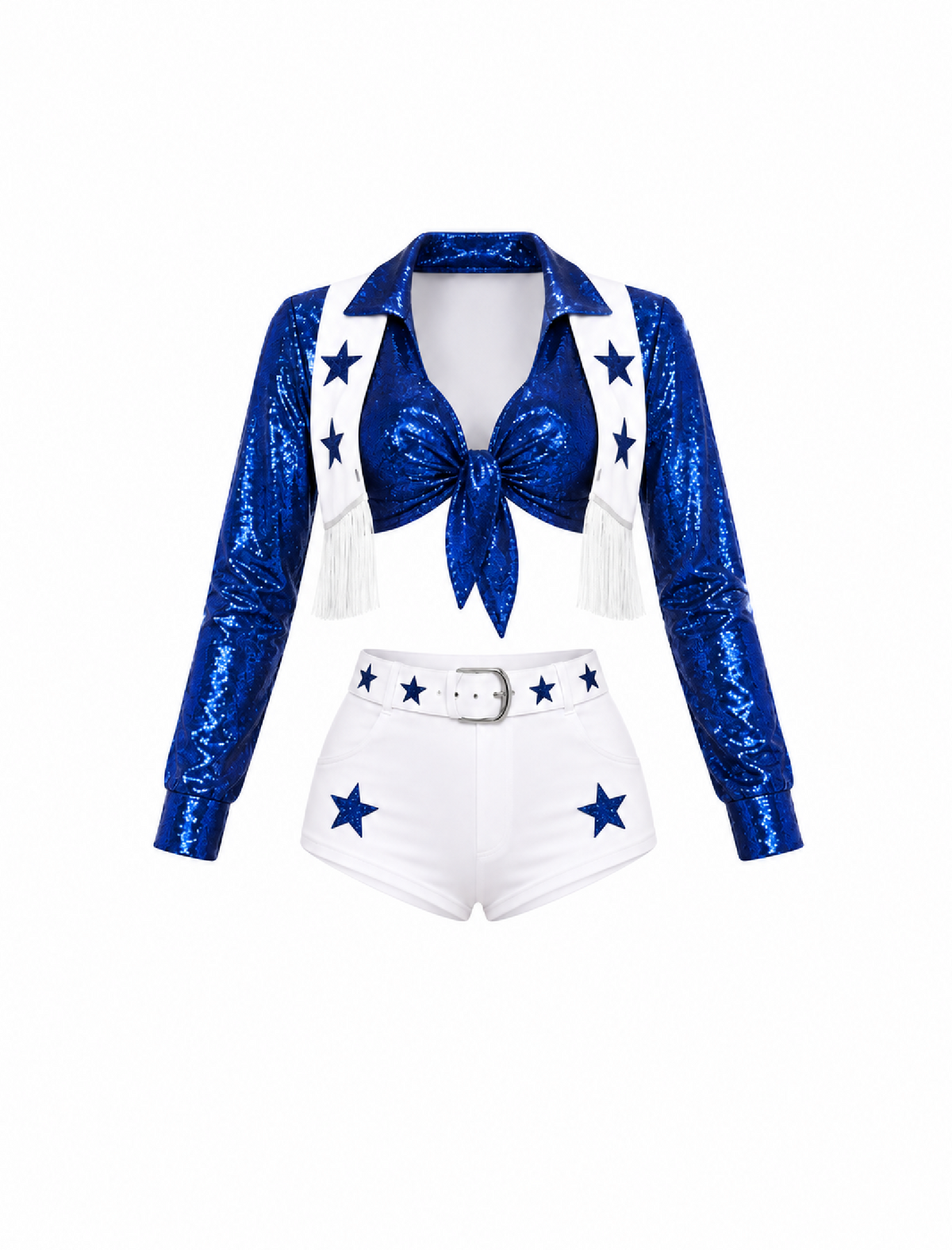 Dallas Cowgirl Cheerleader Costume (Blue Multi)