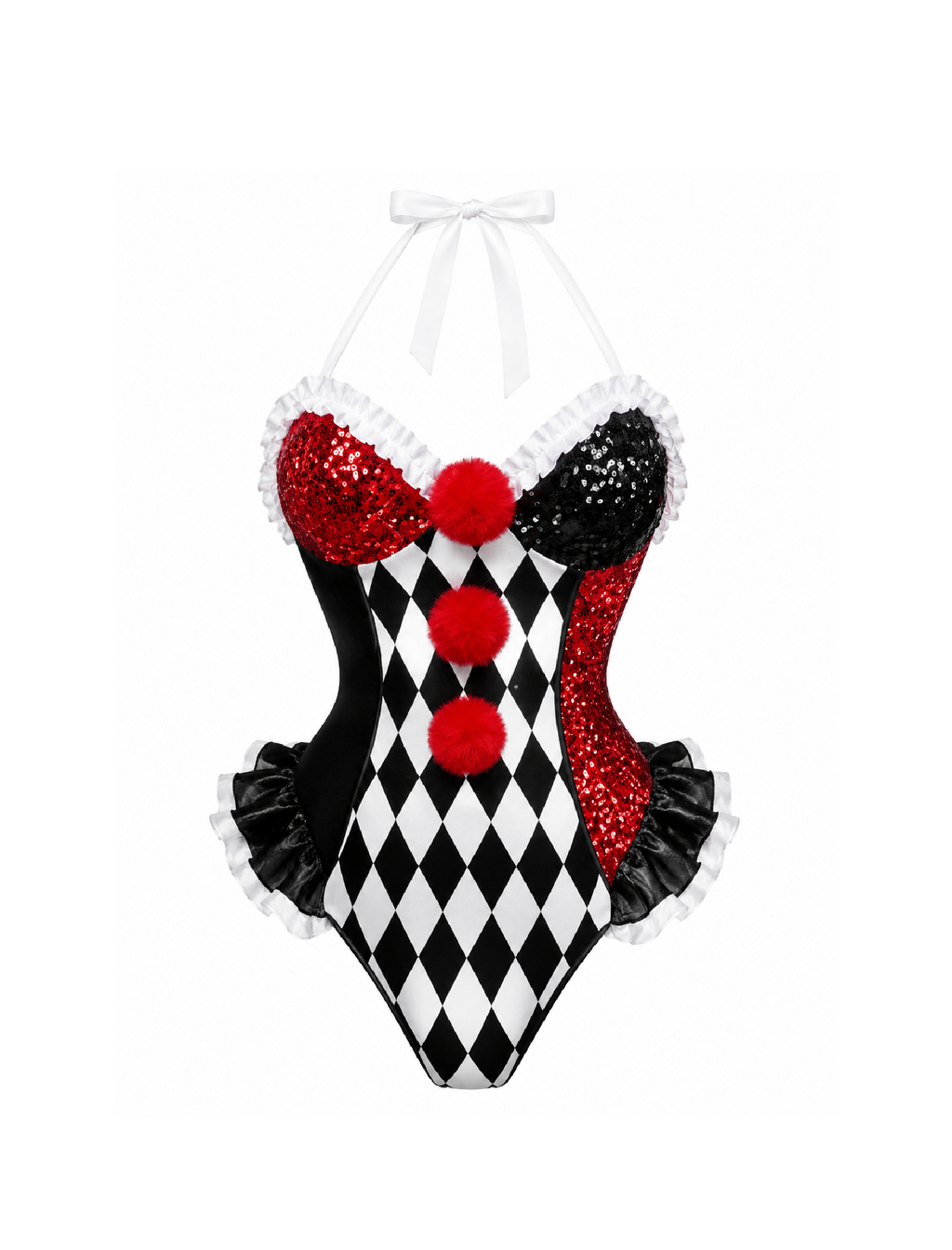 Harlin Clown Costume (Black Multi)