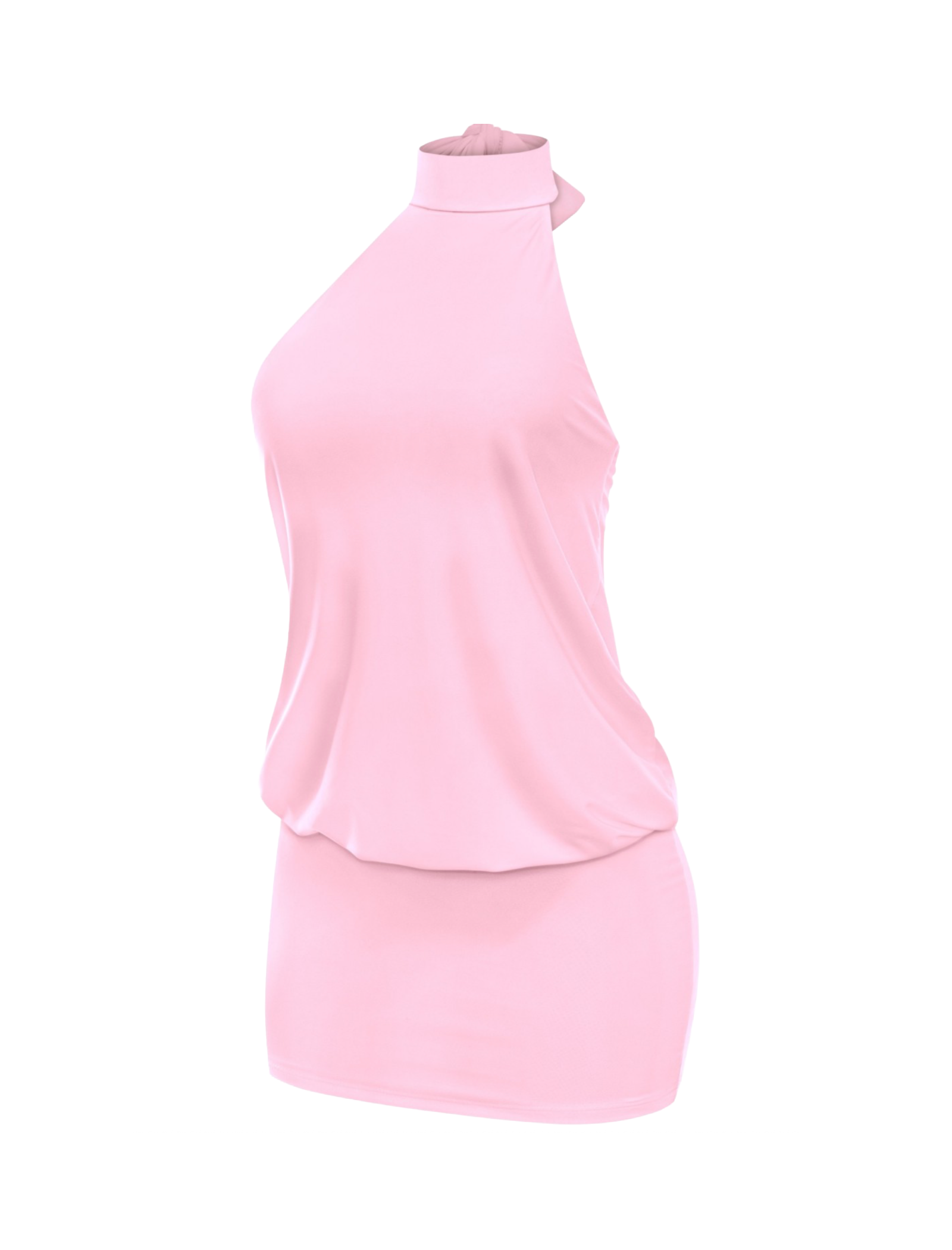 Cecilia Halter Mini Dress (Light Pink)