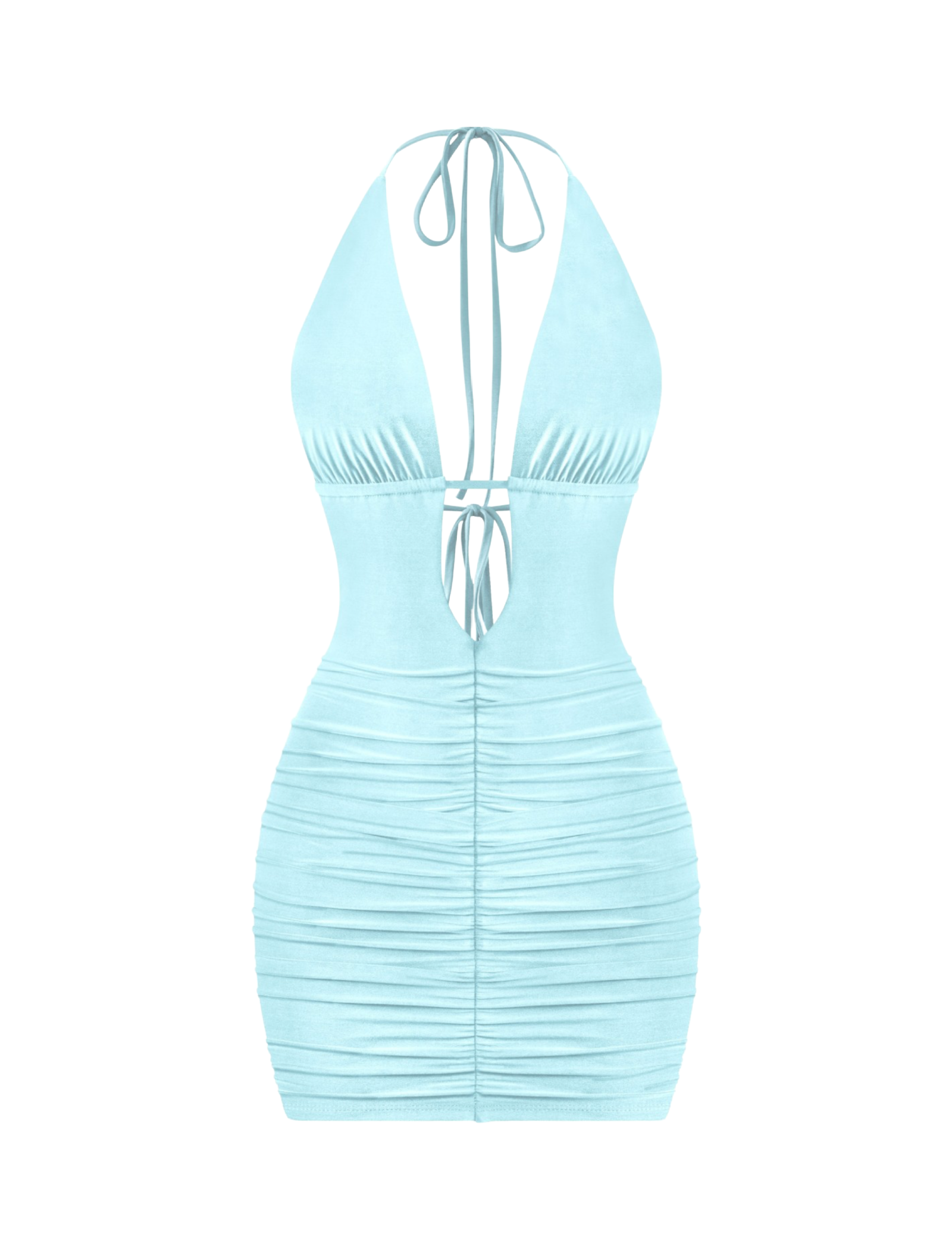 Maxim Halter Mini Dress (Aqua)