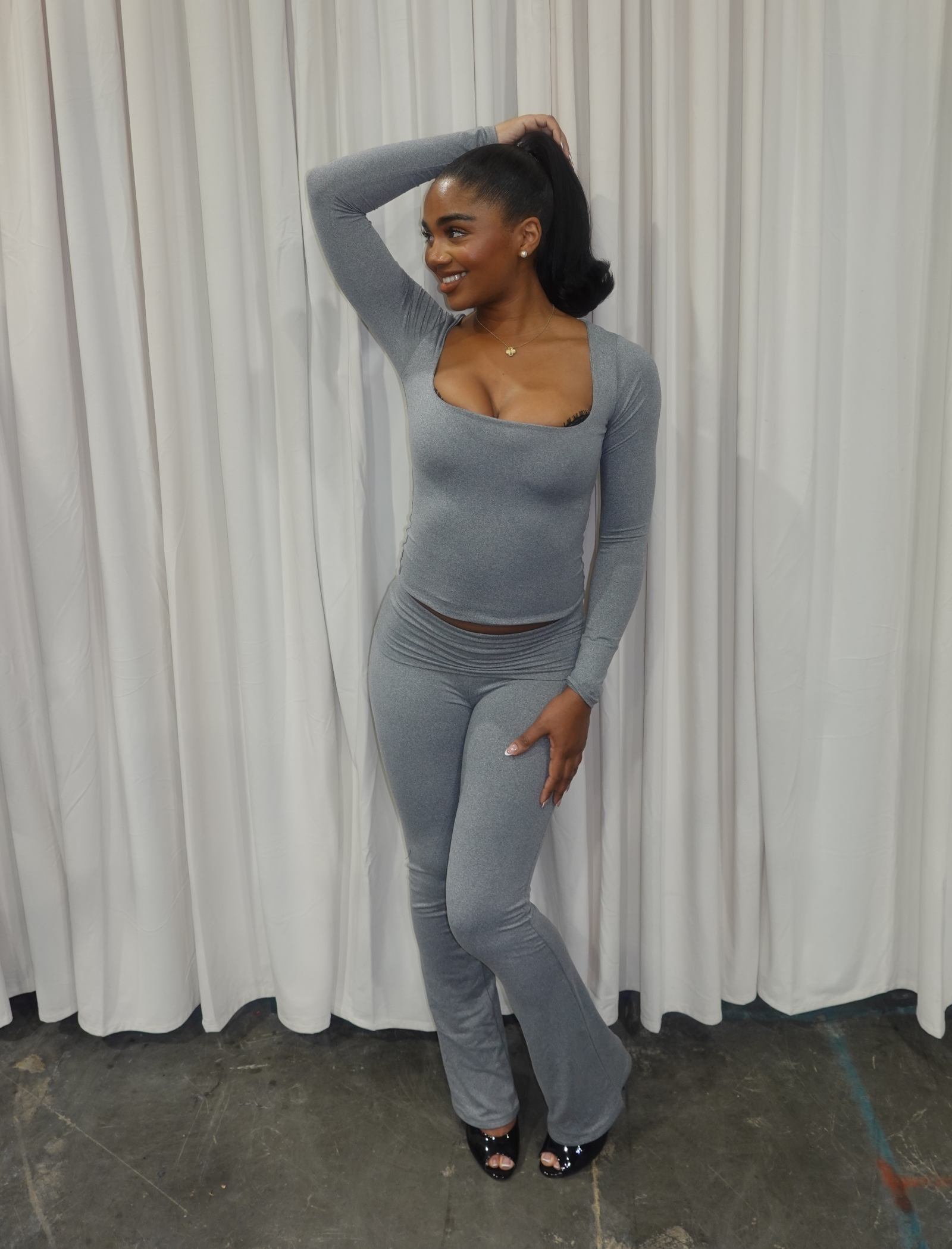 Cara Yoga Pants (Heather Grey)