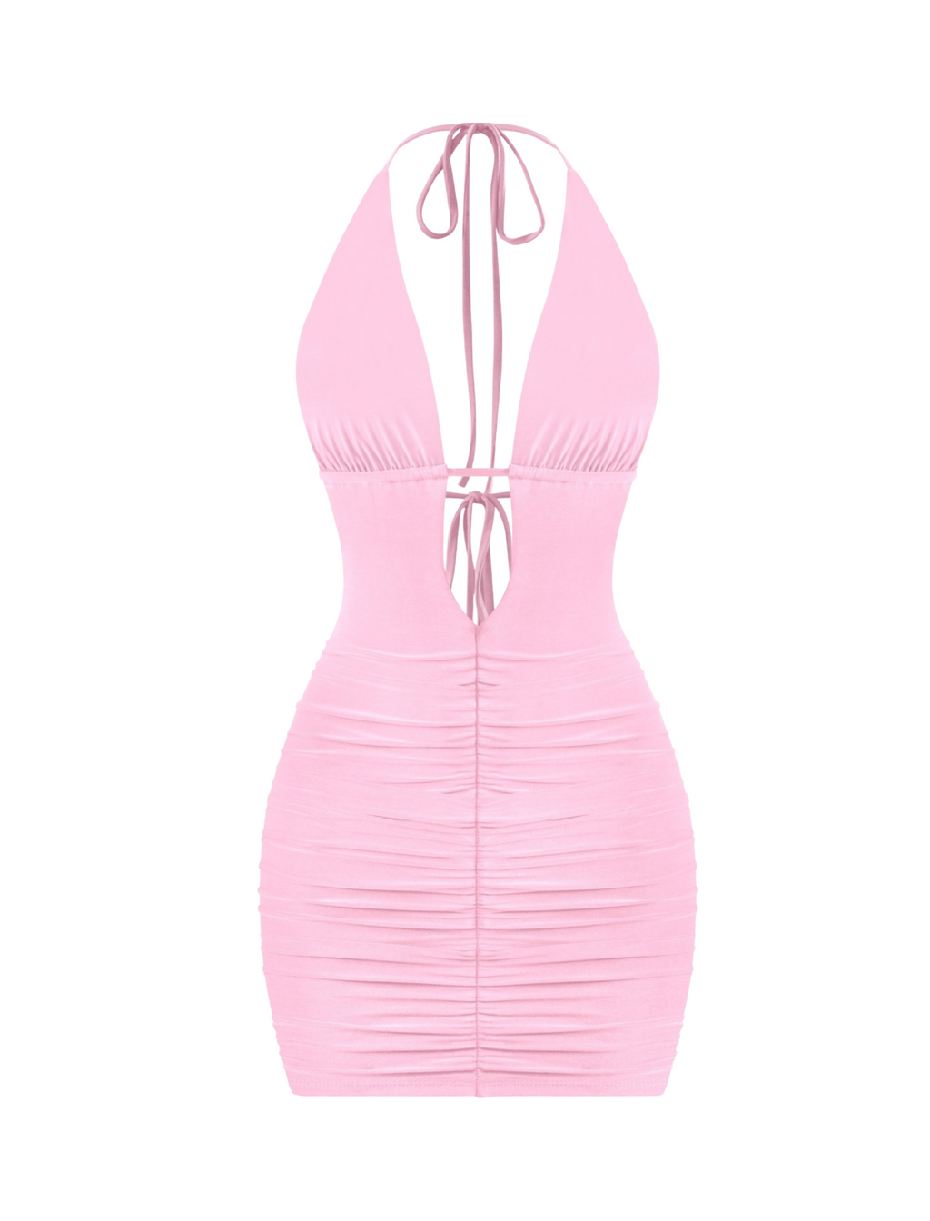 Maxim Halter Mini Dress (Light Pink)