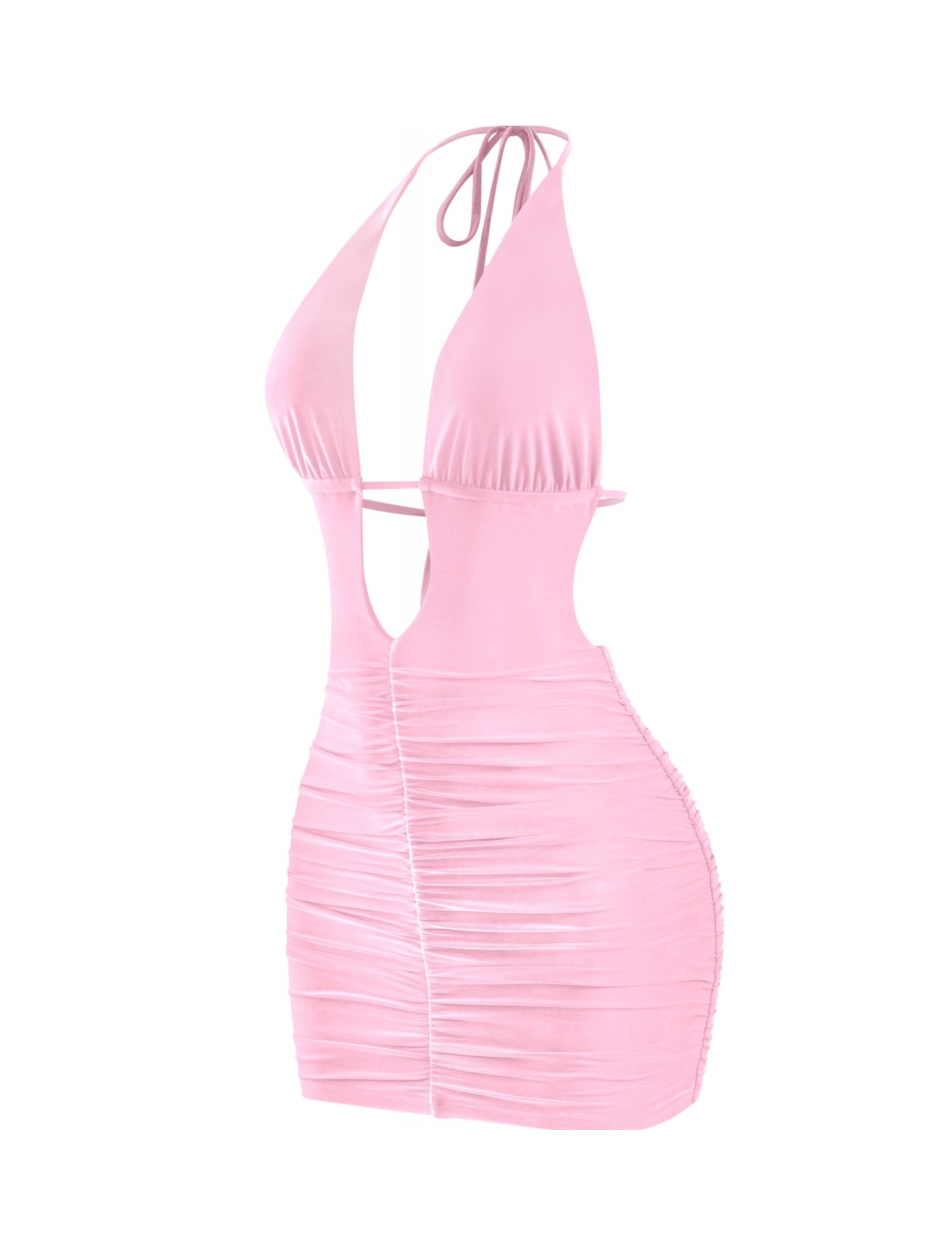 Maxim Halter Mini Dress (Light Pink) Shop Israella Maxim Halter Mini Dress (Light Pink) Shop Israella