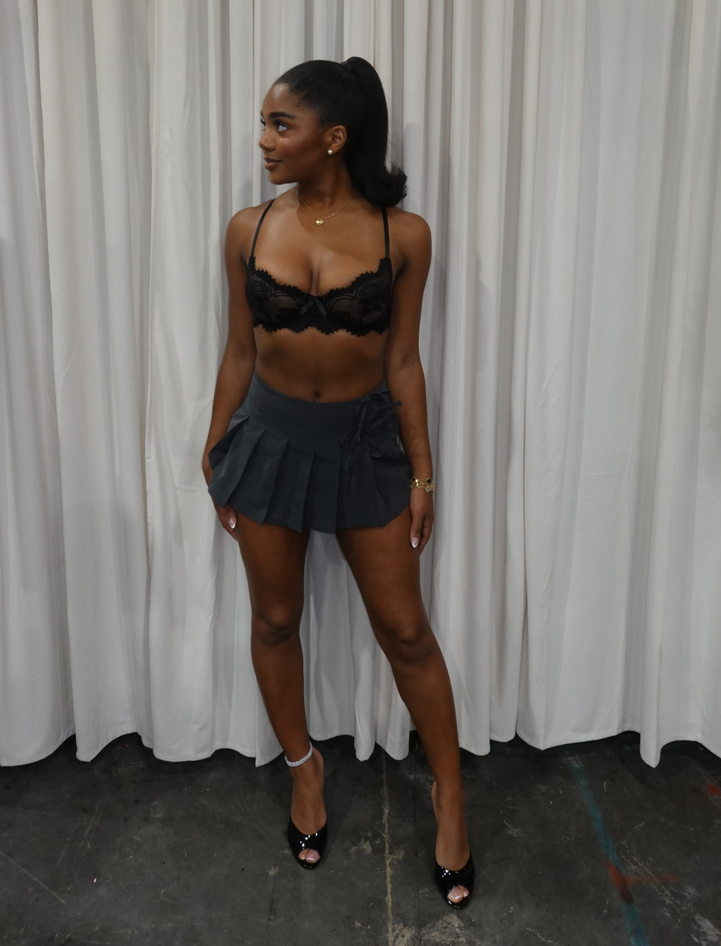 Kyrie Lace Bra (Black)