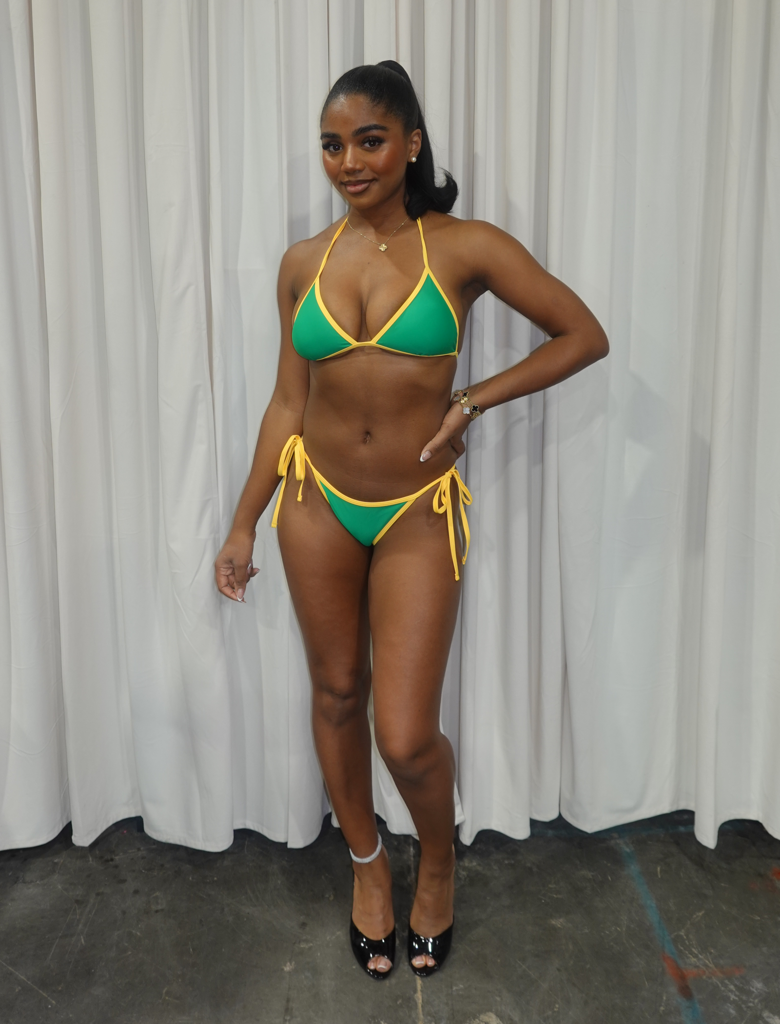 Brazil Bikini Set (Green/Yellow)