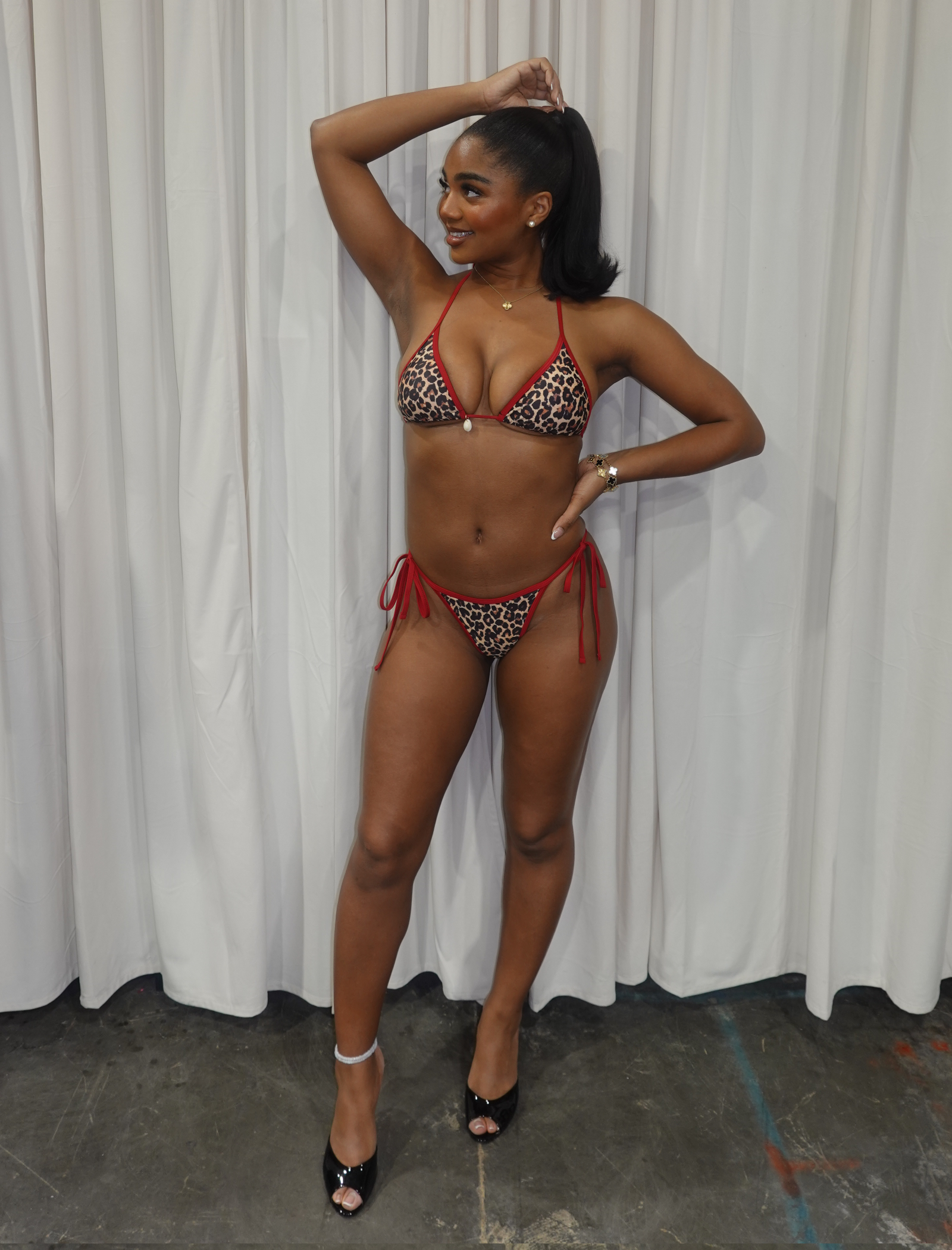 Temptation Bikini Set (Red Leopard)