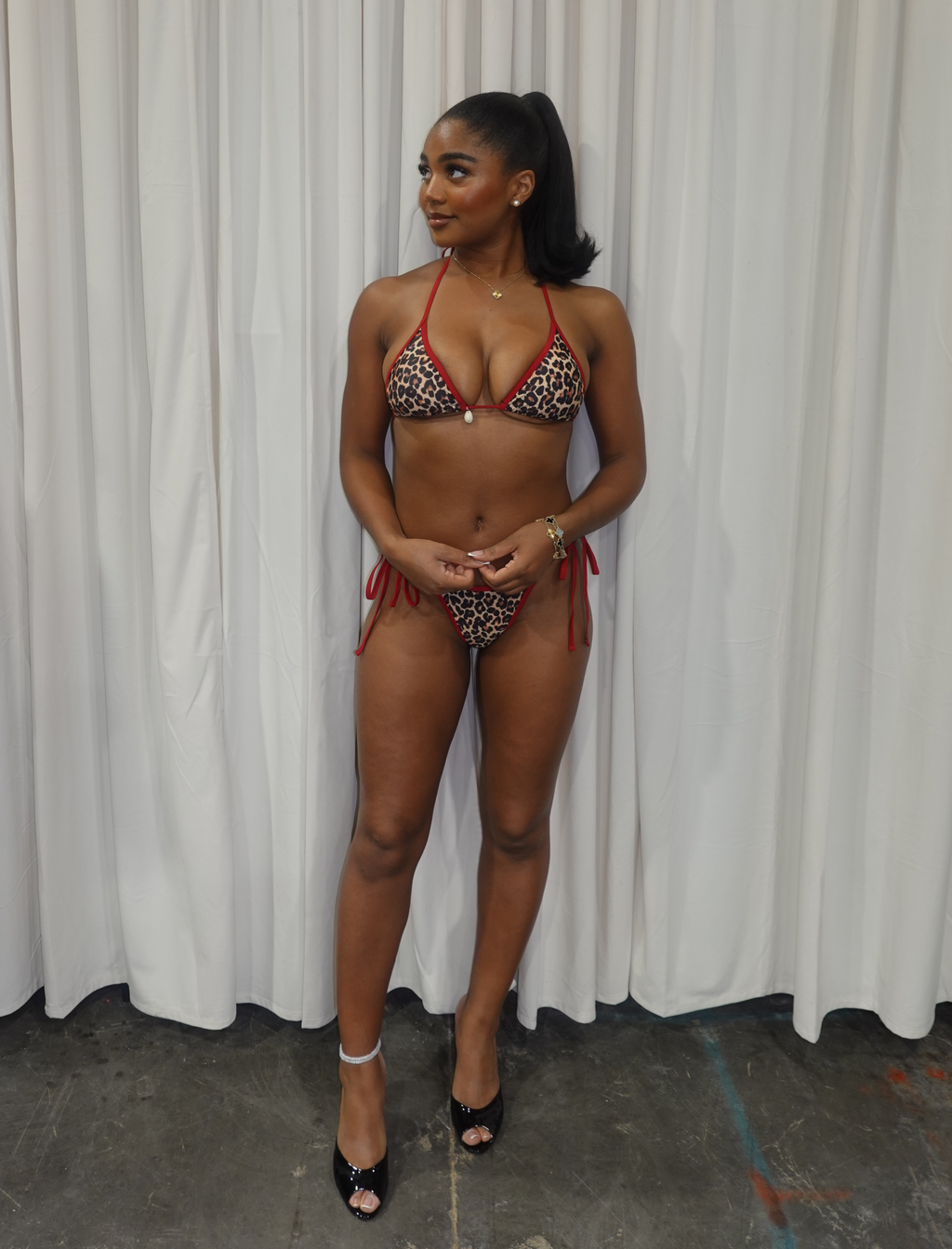 Temptation Bikini Set (Red Leopard)