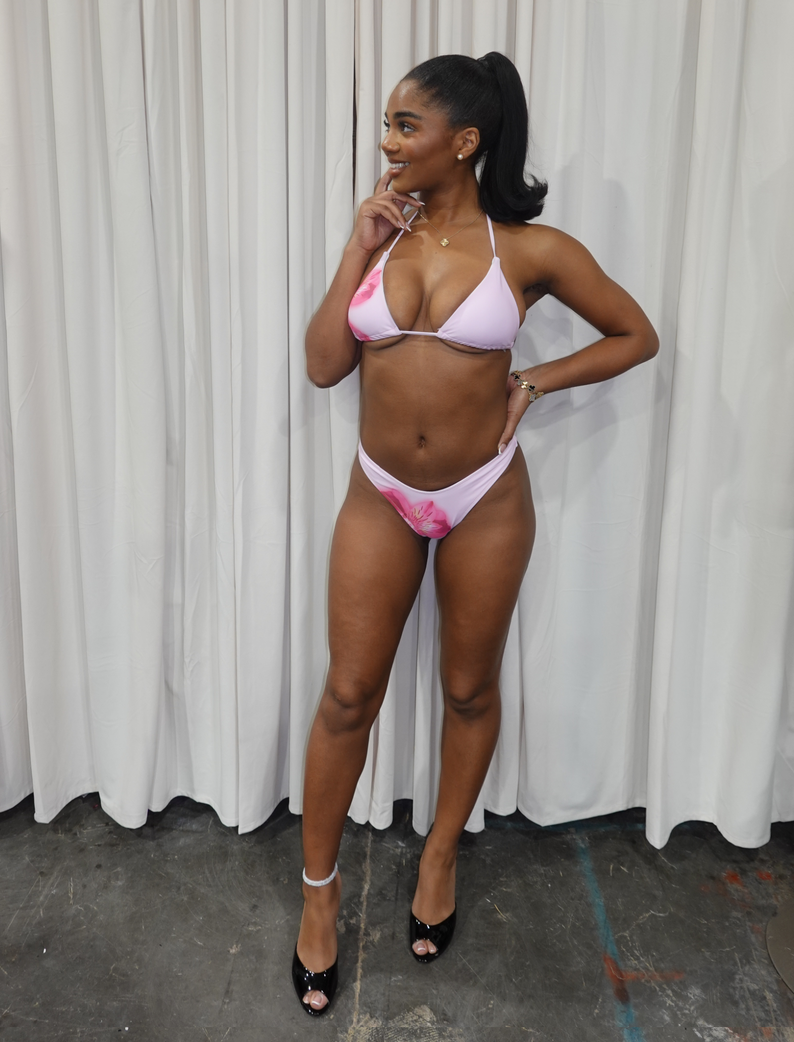 Tahiti Bikini Skirt Set (Pink)