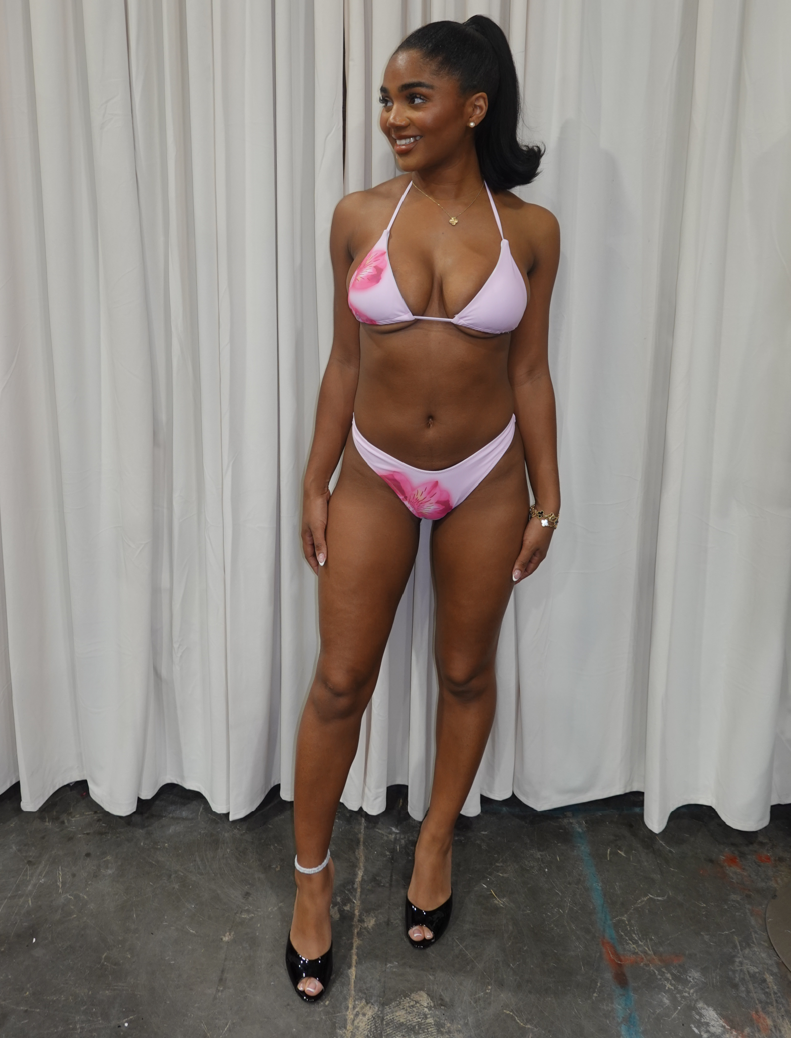 Tahiti Bikini Skirt Set (Pink)