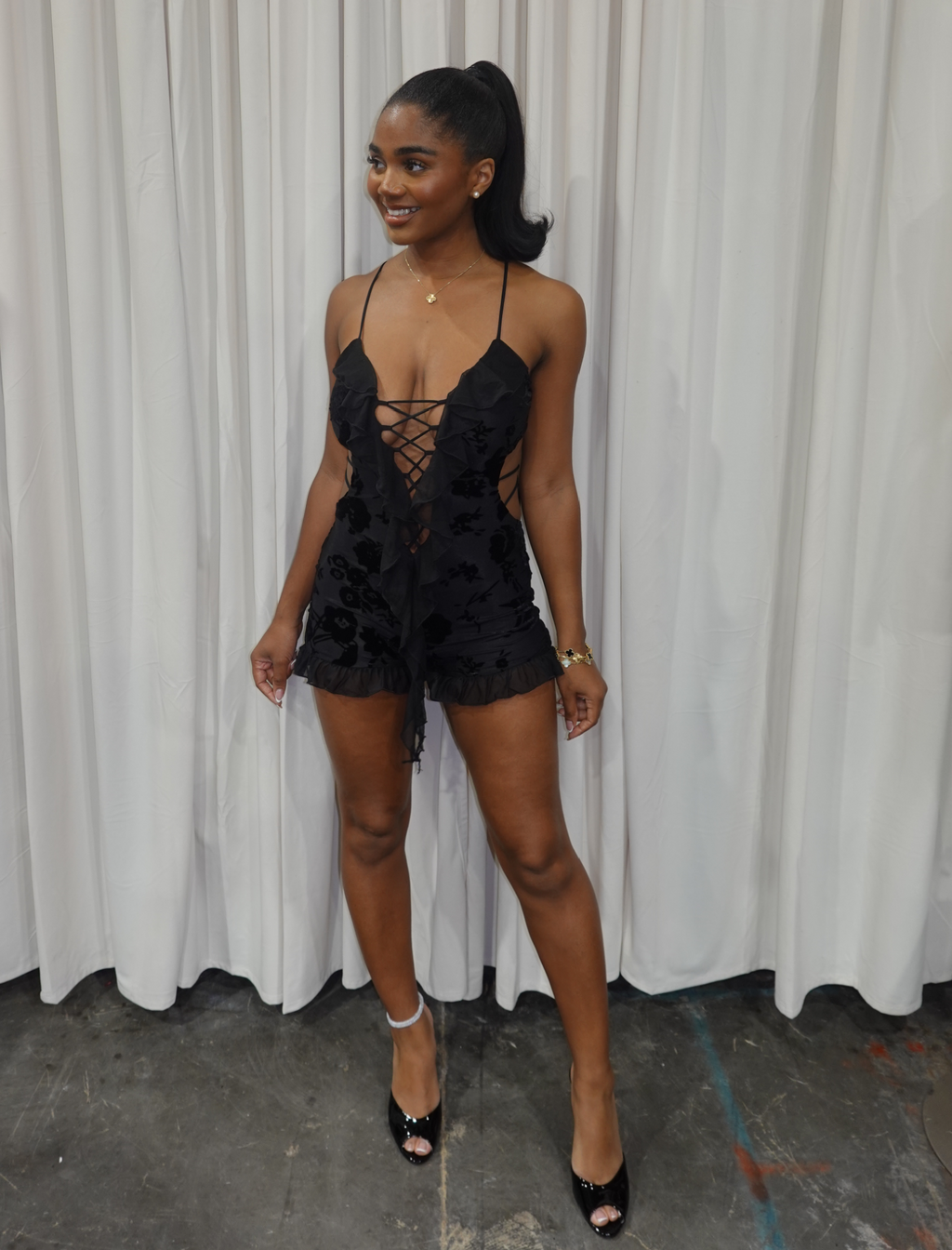 Medusa Romper (Black)