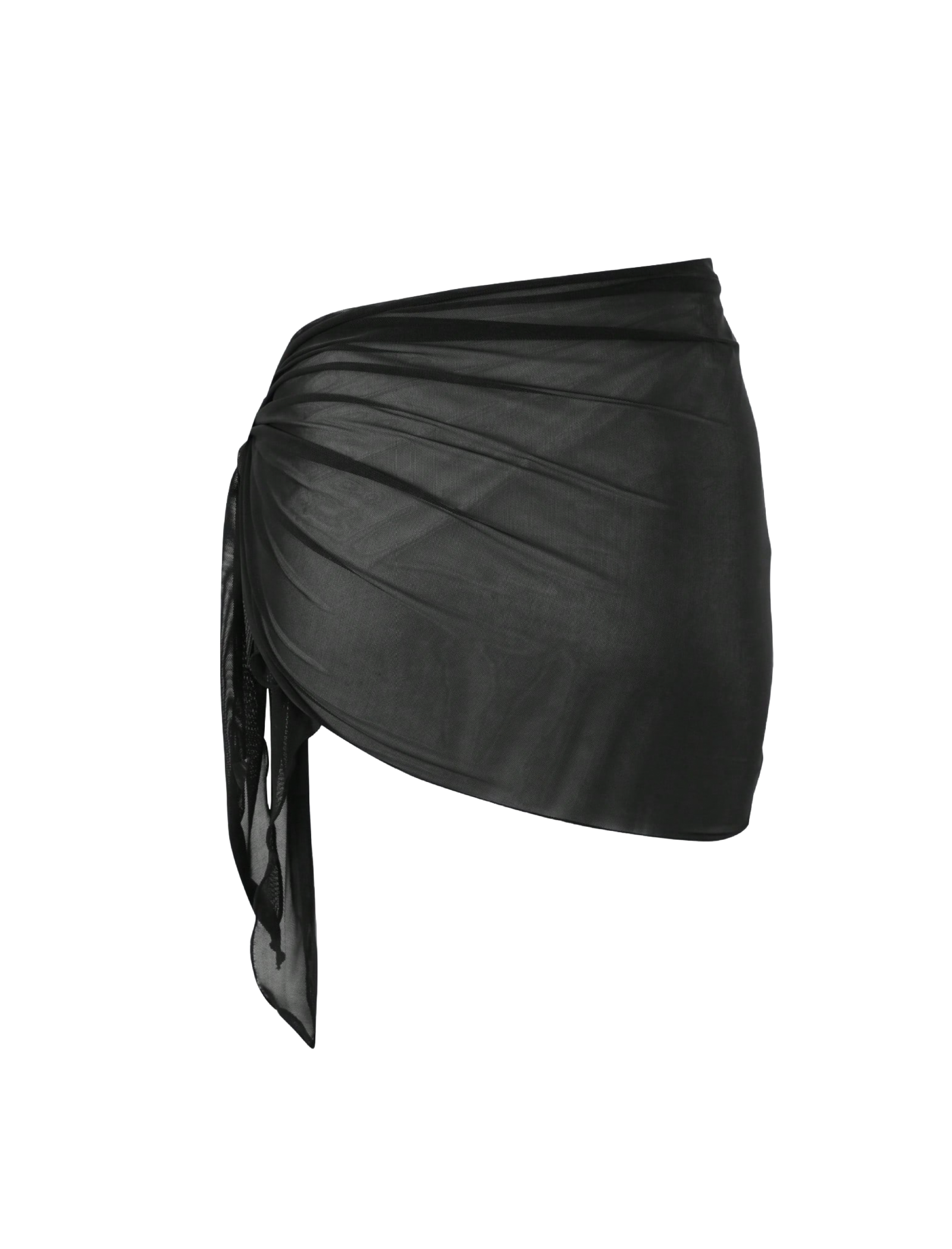 Isla Mesh Cover Up Skirt (Black)