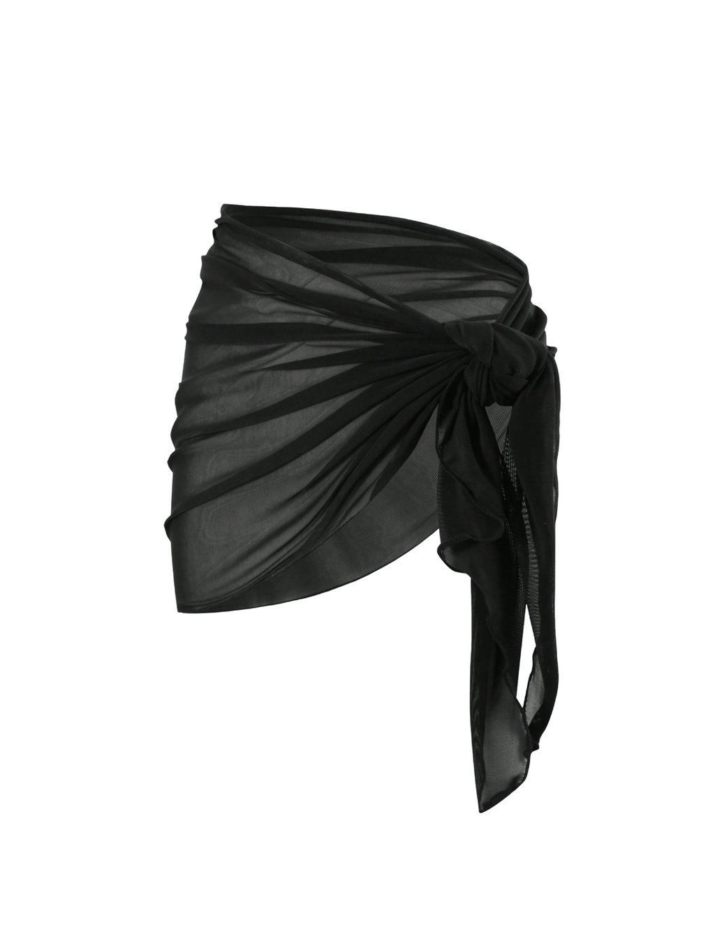 Isla Mesh Cover Up Skirt (Black)