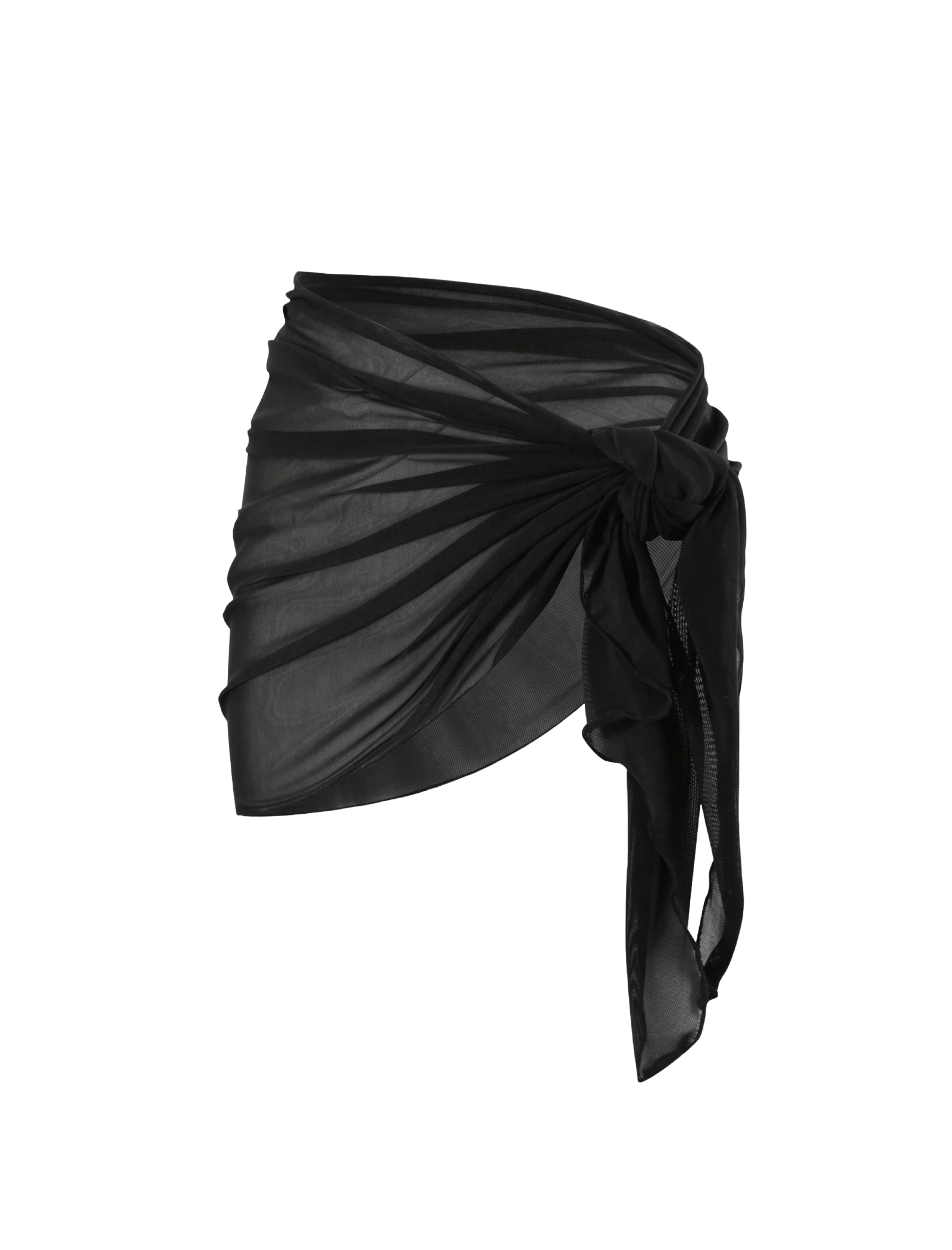 Isla Mesh Cover Up Skirt (Black)