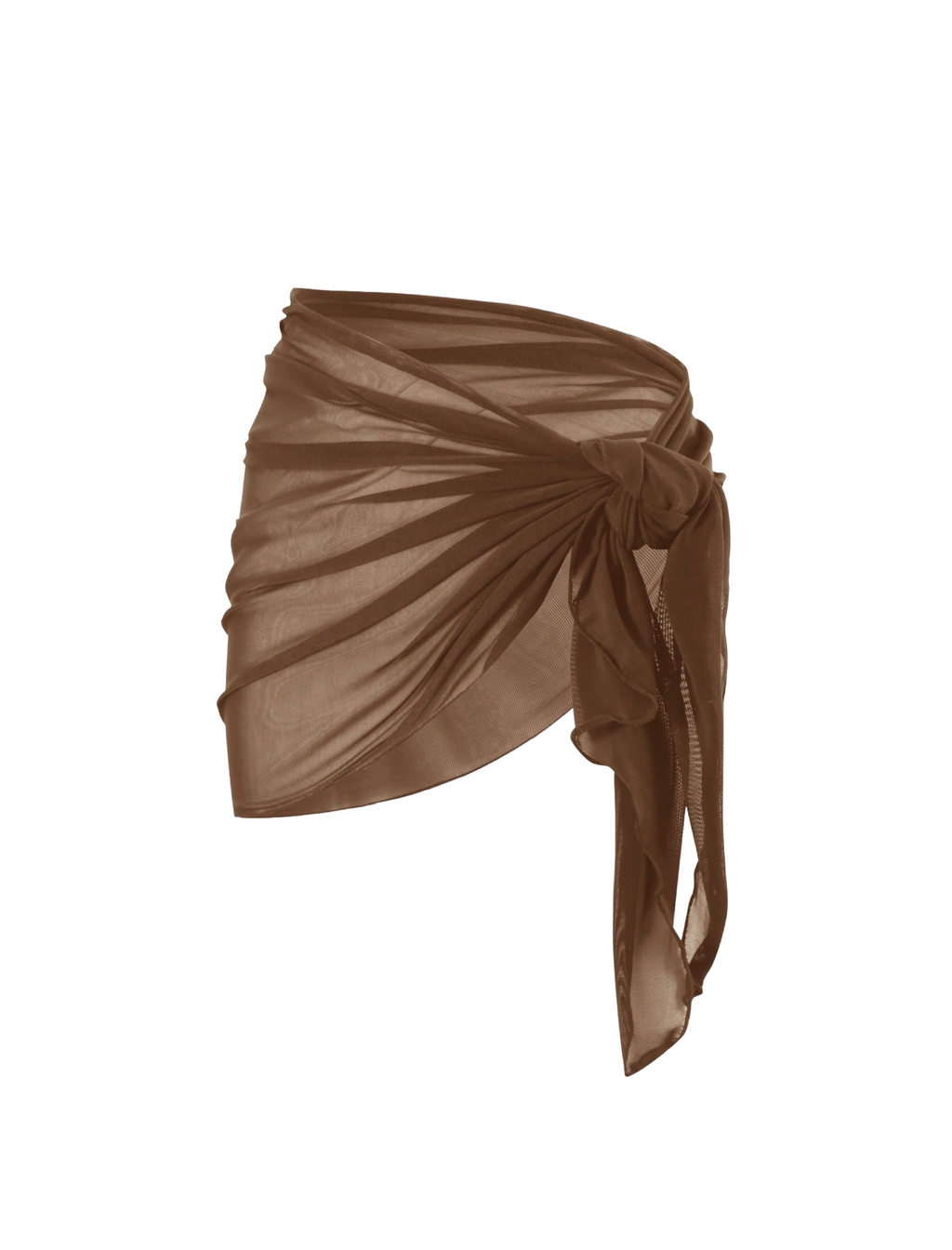 Isla Mesh Cover Up Skirt (Brown)