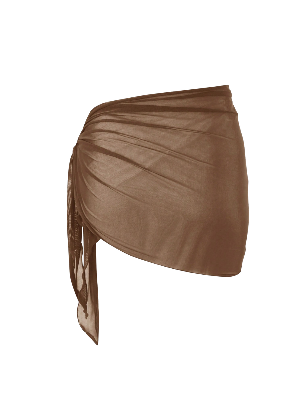 Isla Mesh Cover Up Skirt (Brown)