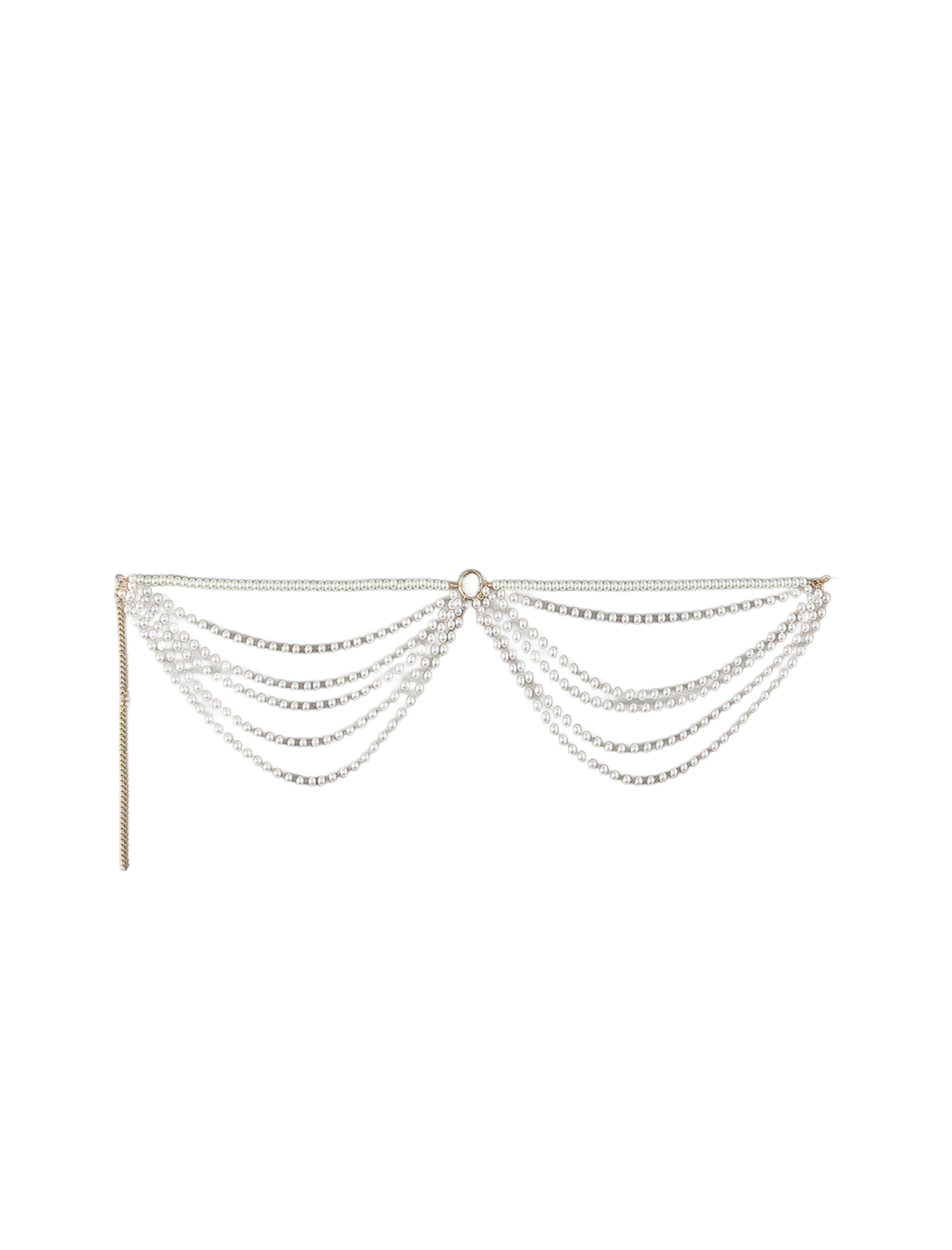 Pearl Skirt Cover Up (White/Gold)
