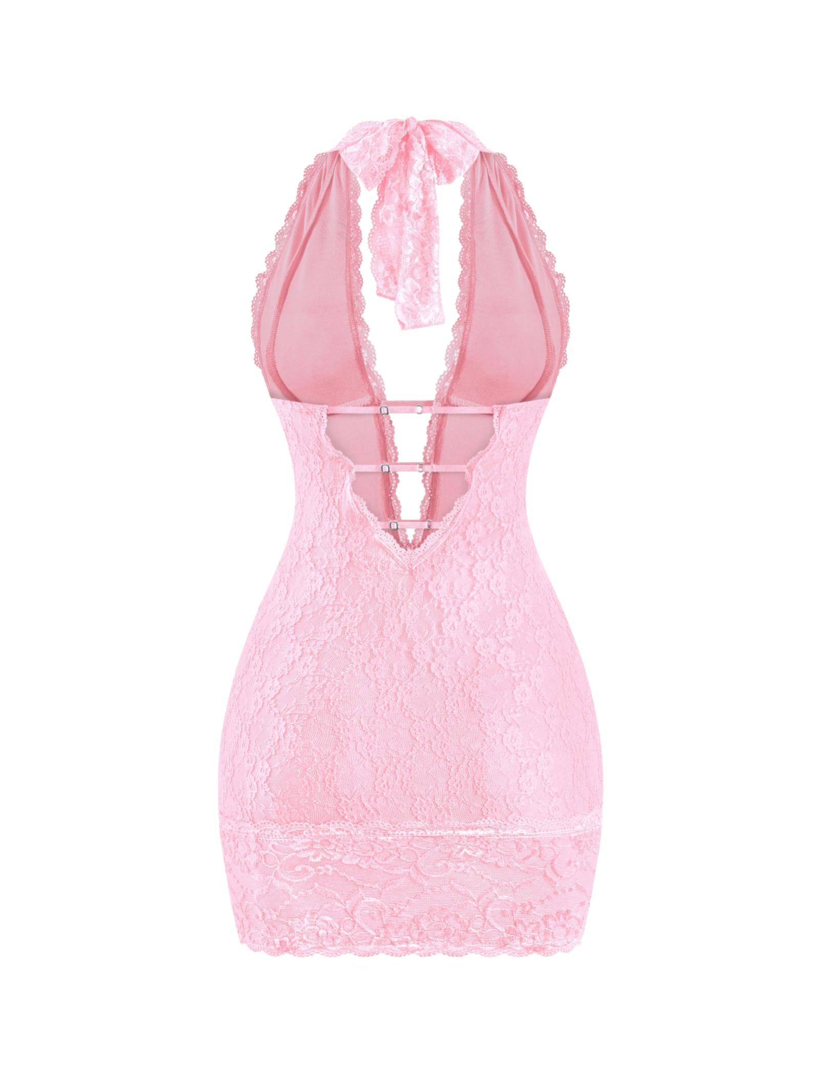 Esther Lace Mini Dress (Light Pink)