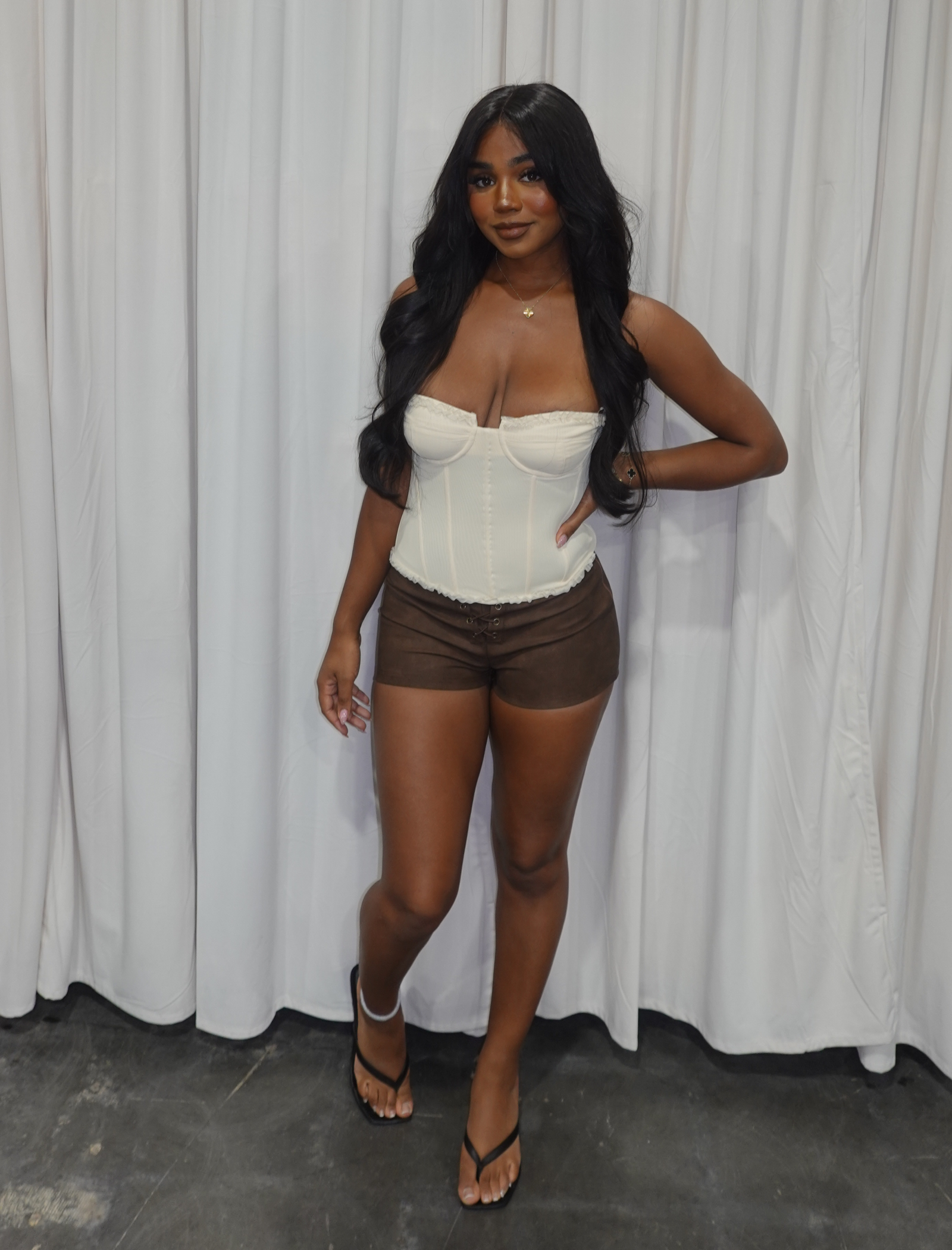 Sierra Leather Shorts (Brown)
