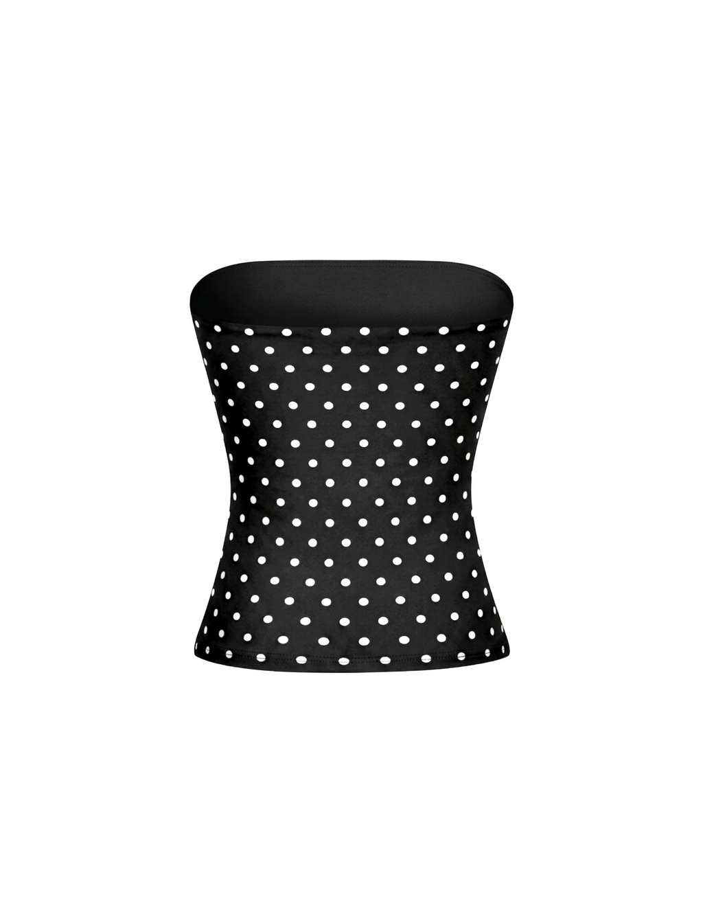 Cara Tube Top (Black Polka Dot)
