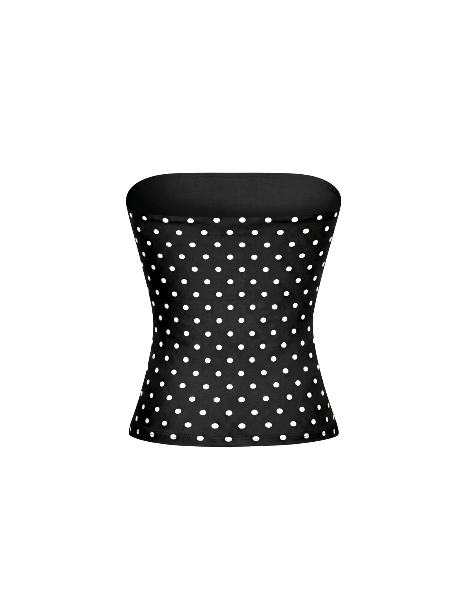 Cara Tube Top (Black Polka Dot)