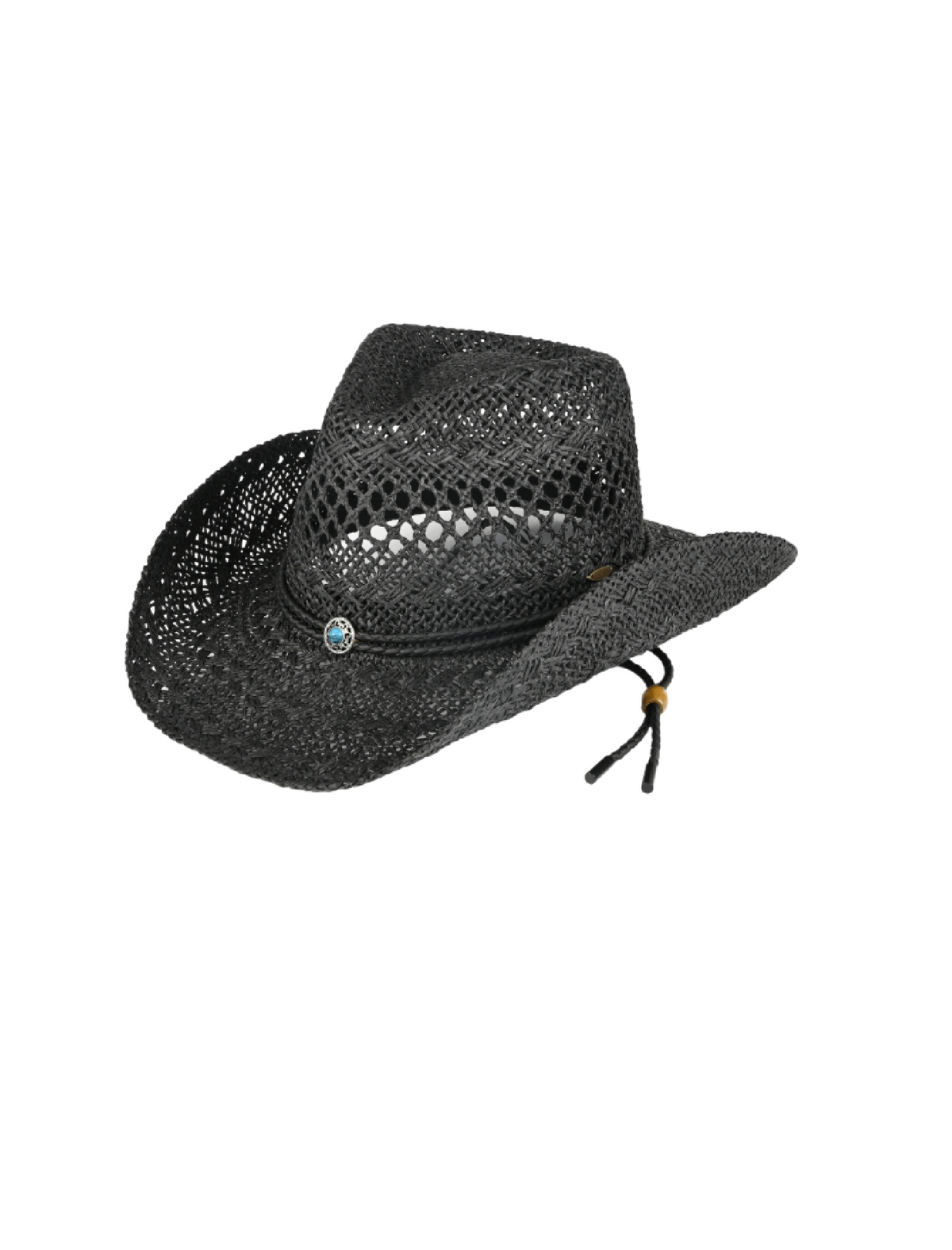 Jimenez Straw Cowgirl Hat (Black)