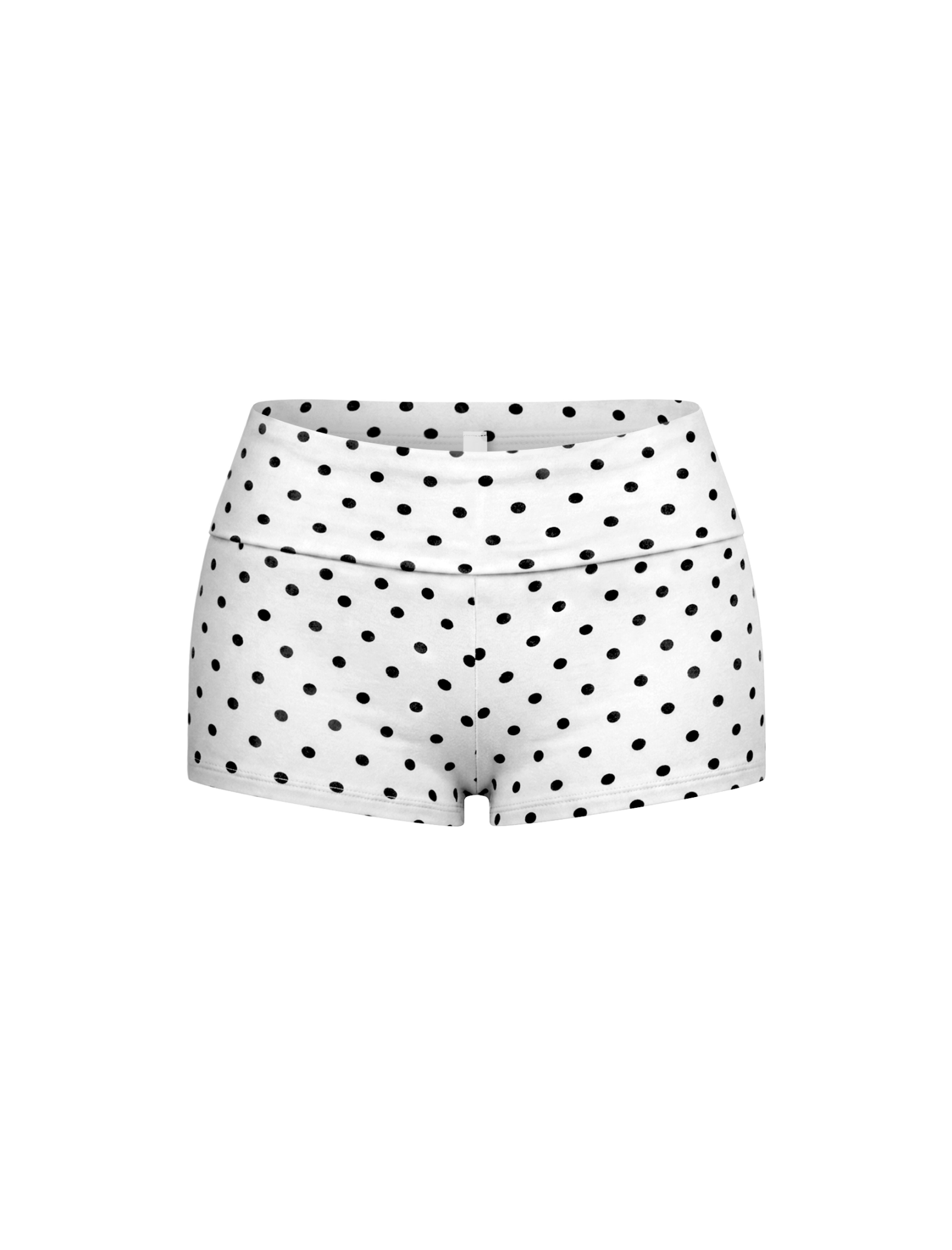 Jasmine Fold Over Shorts (White Polka Dot)