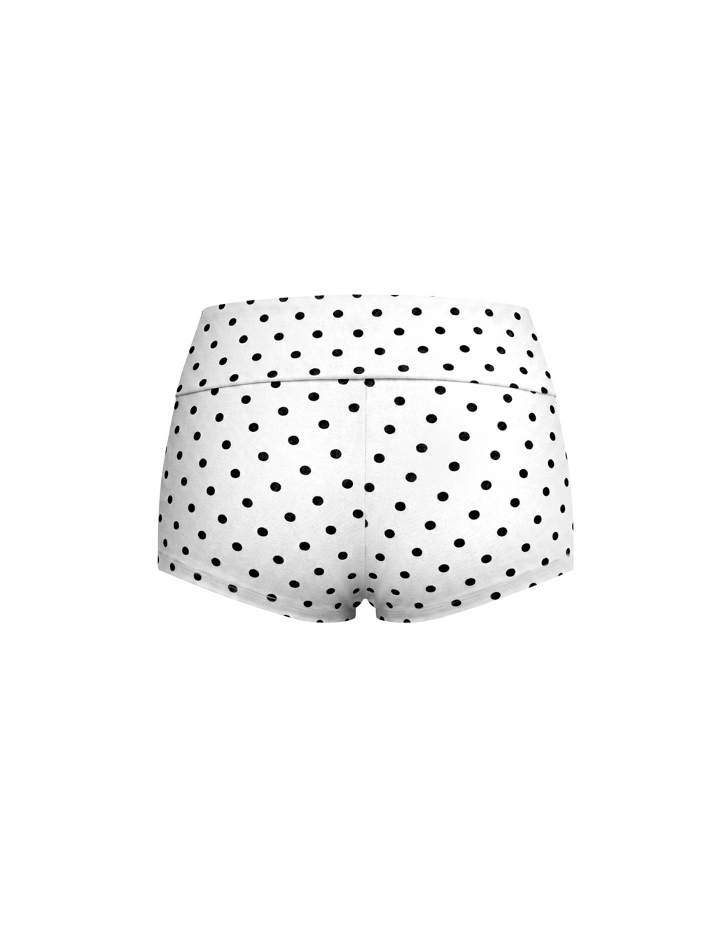 Jasmine Fold Over Shorts (White Polka Dot)